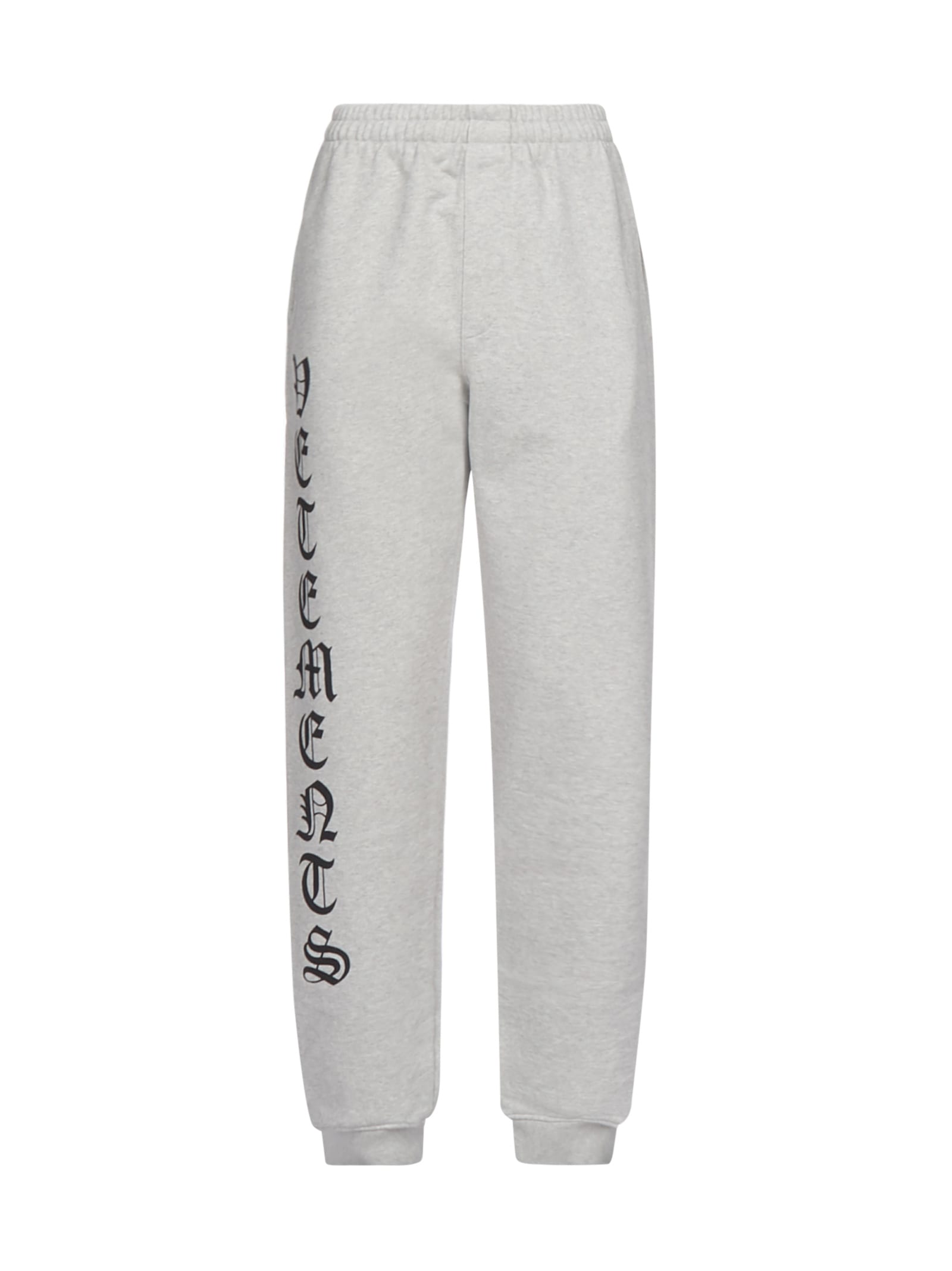 Vetements Gothic Logo Drawstring Sweatpants Grey | ModeSens