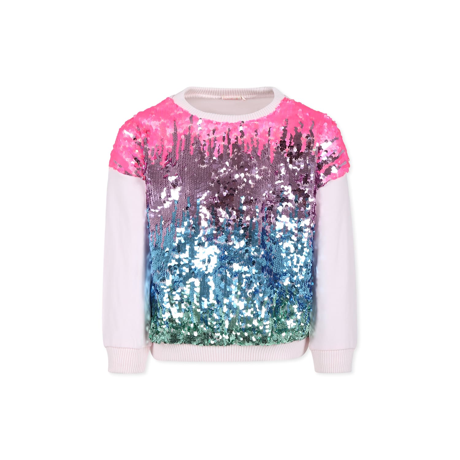 Shop Billieblush Pink Sweatshirt For Girl With Sequins