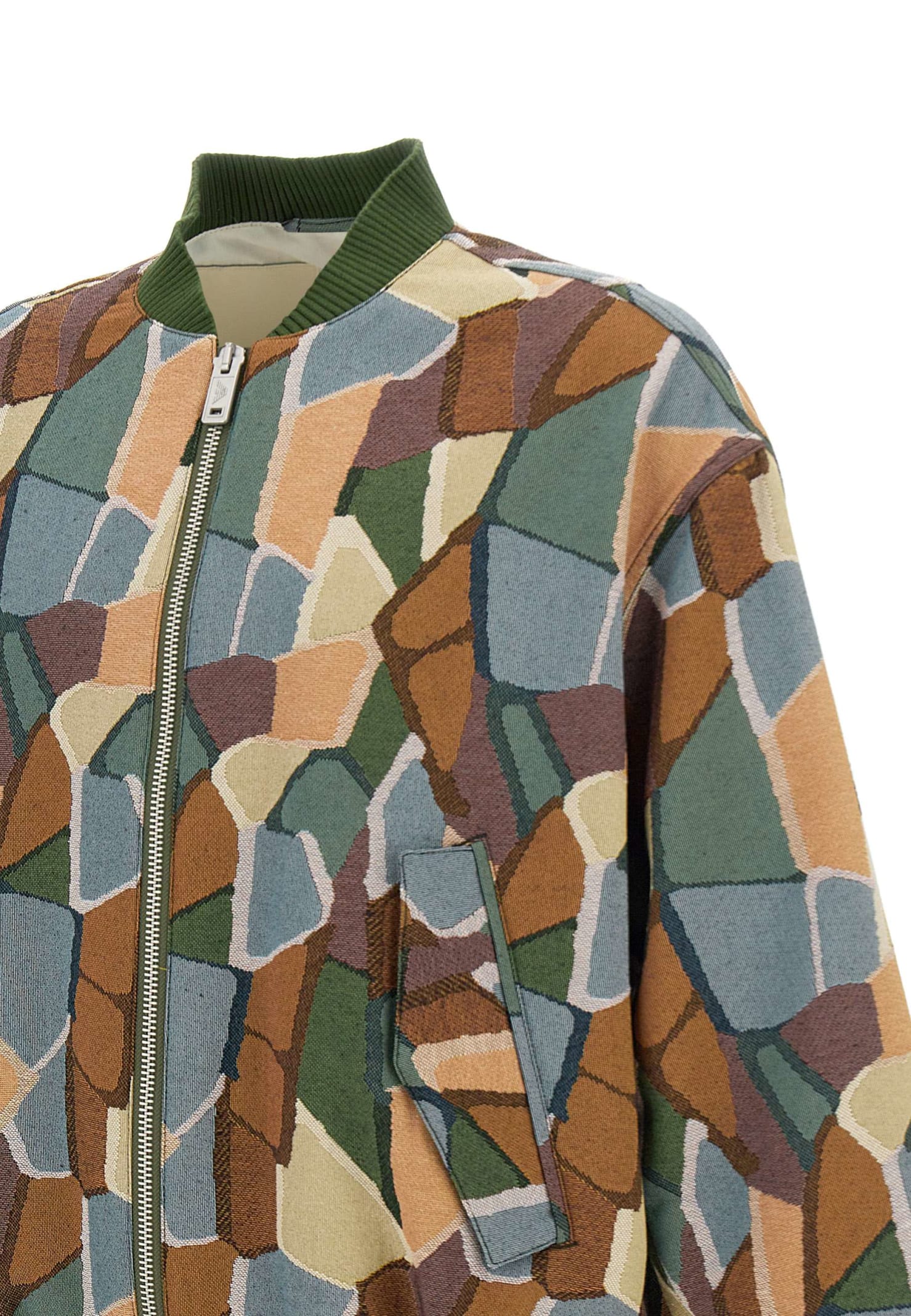 Shop Emporio Armani Cotton Jacket In Multicolor