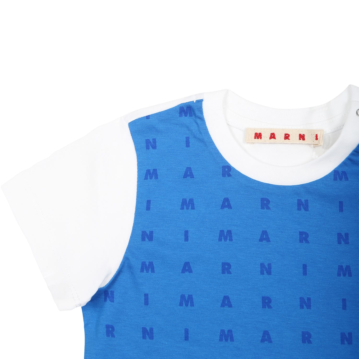 Shop Marni Light Blue T-shirt For Baby Boy With Logo