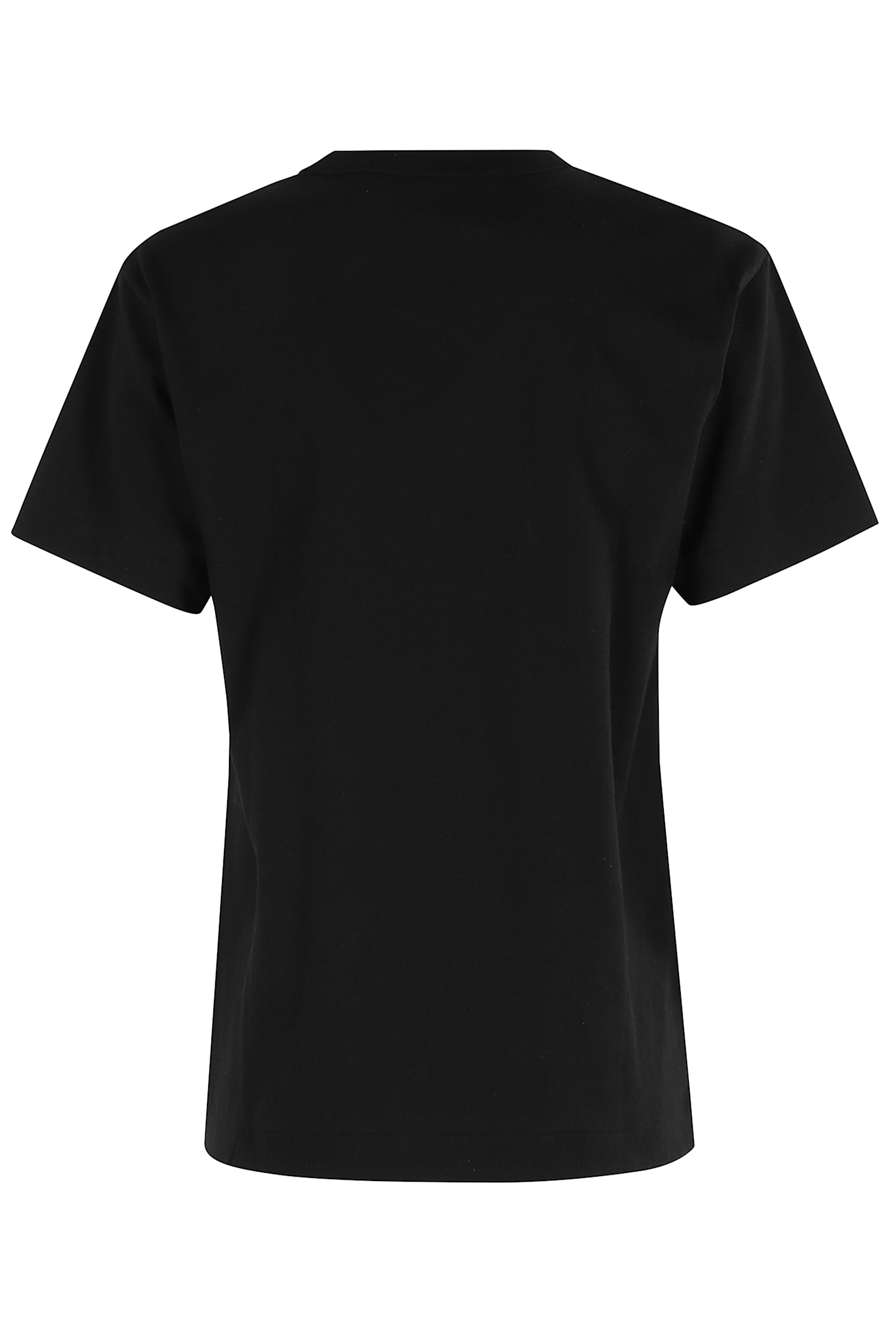 Comme Des Garçons Play Tshirt Red Emblem In Black