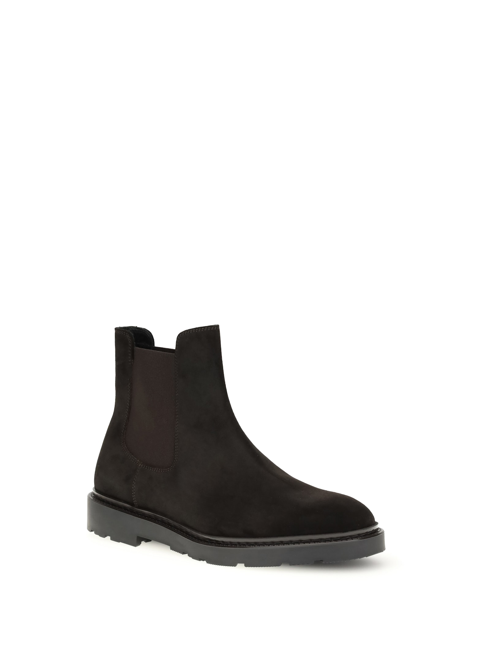 Fratelli Rossetti Elastic-panel Suede Boots In Brown