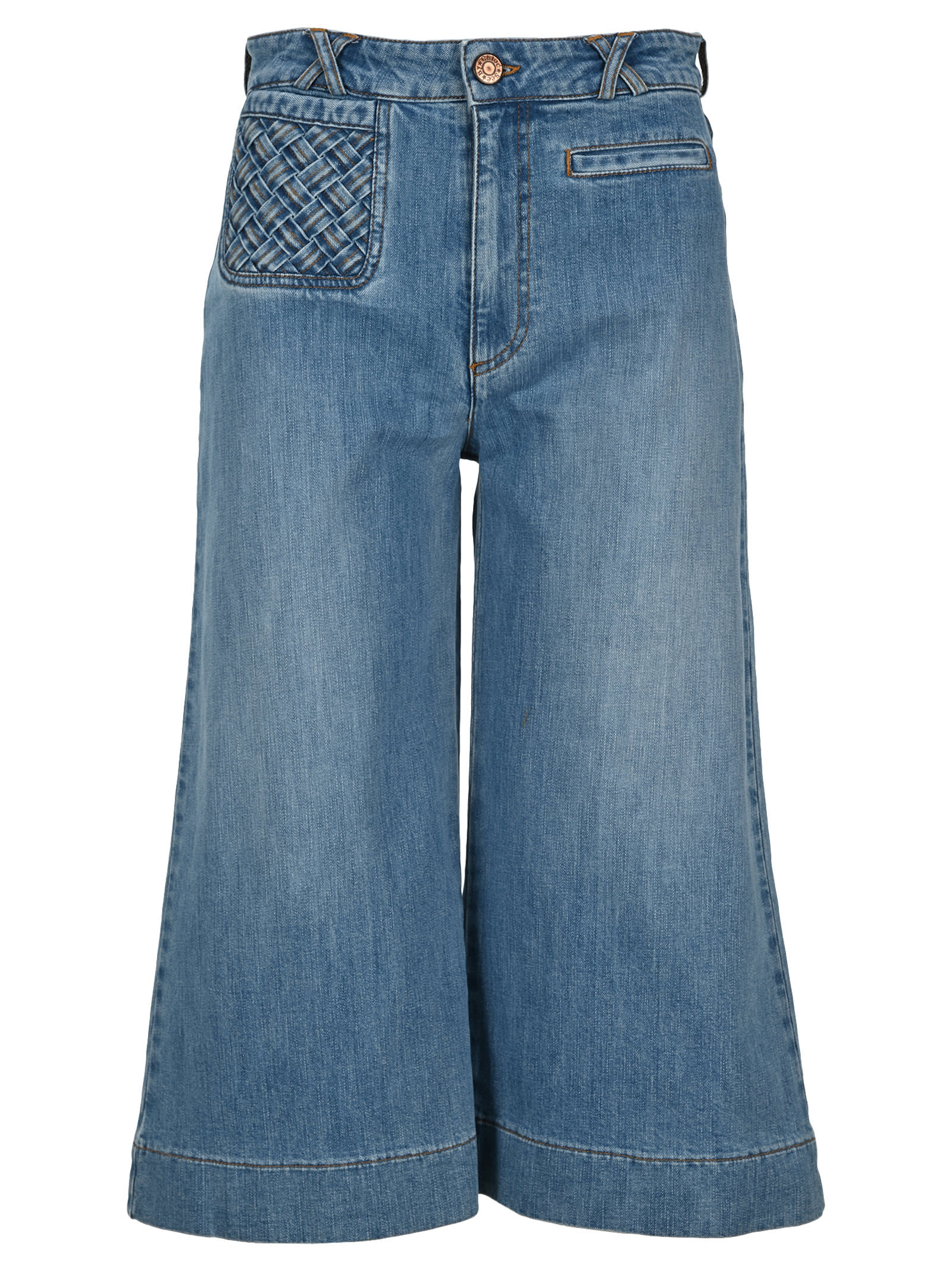 See by Chloé See By Chloe Signature Denim Shorts