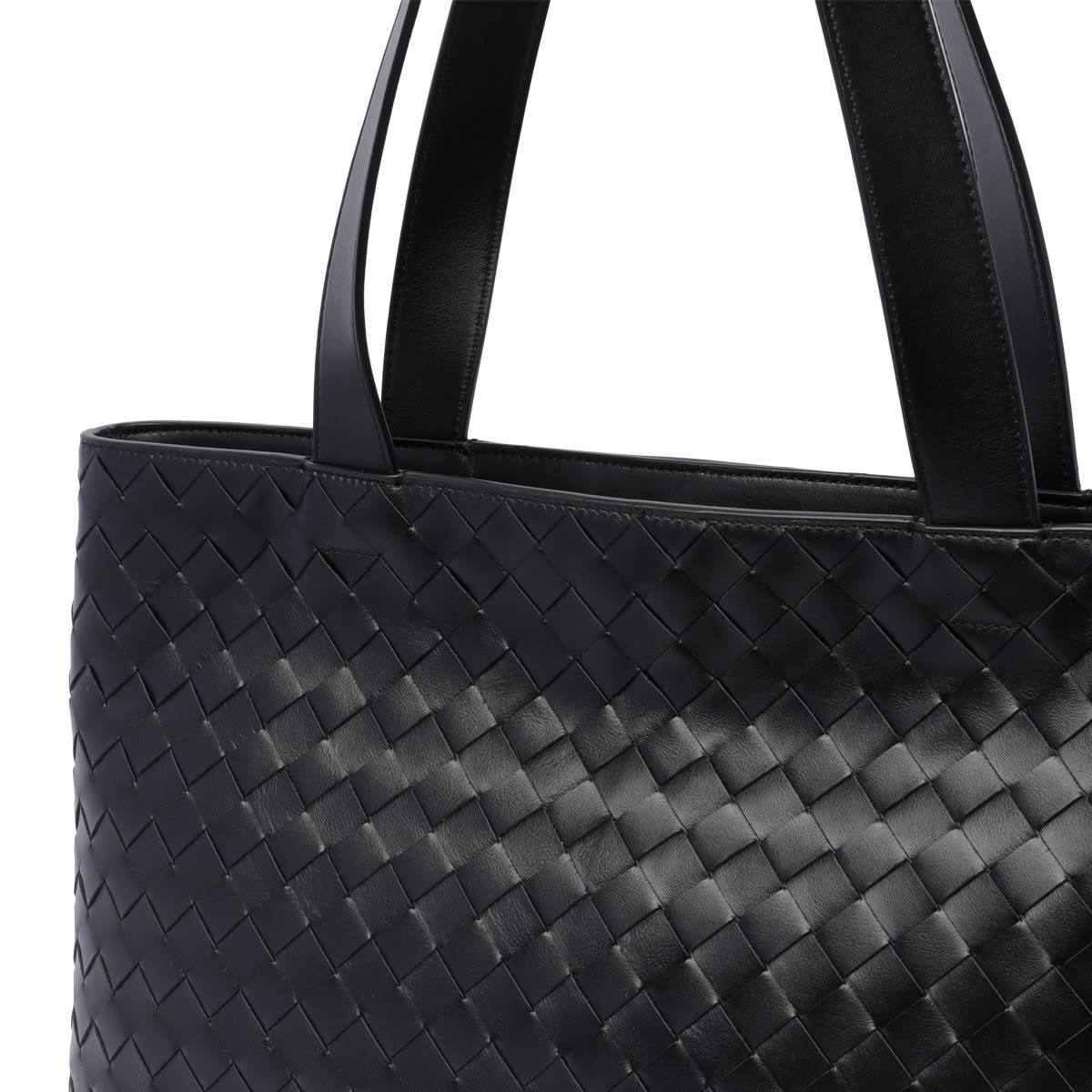 Shop Bottega Veneta Small Intrecciato Zipped Tote In Black