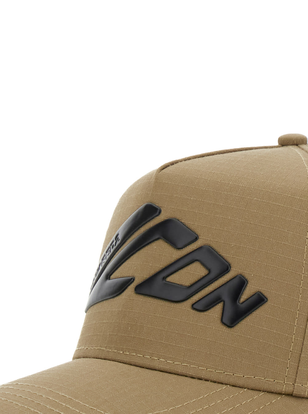Dsquared2 'gabardine' Brown Baseball Cap With Maxi Logo Lettering On The Front In Cotton Man In Green