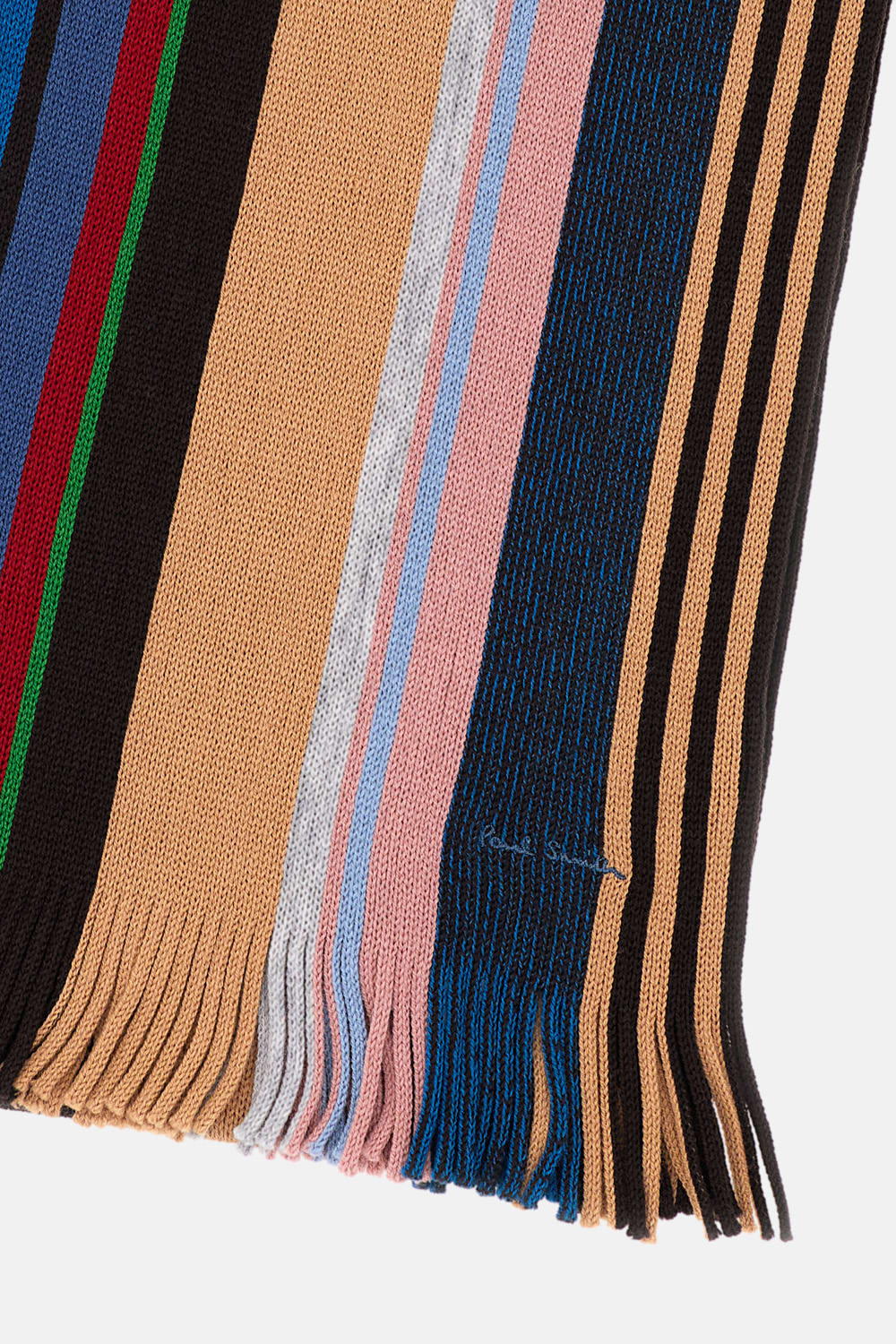 Paul Smith Signature-stripe Fringed Scarf In Multi