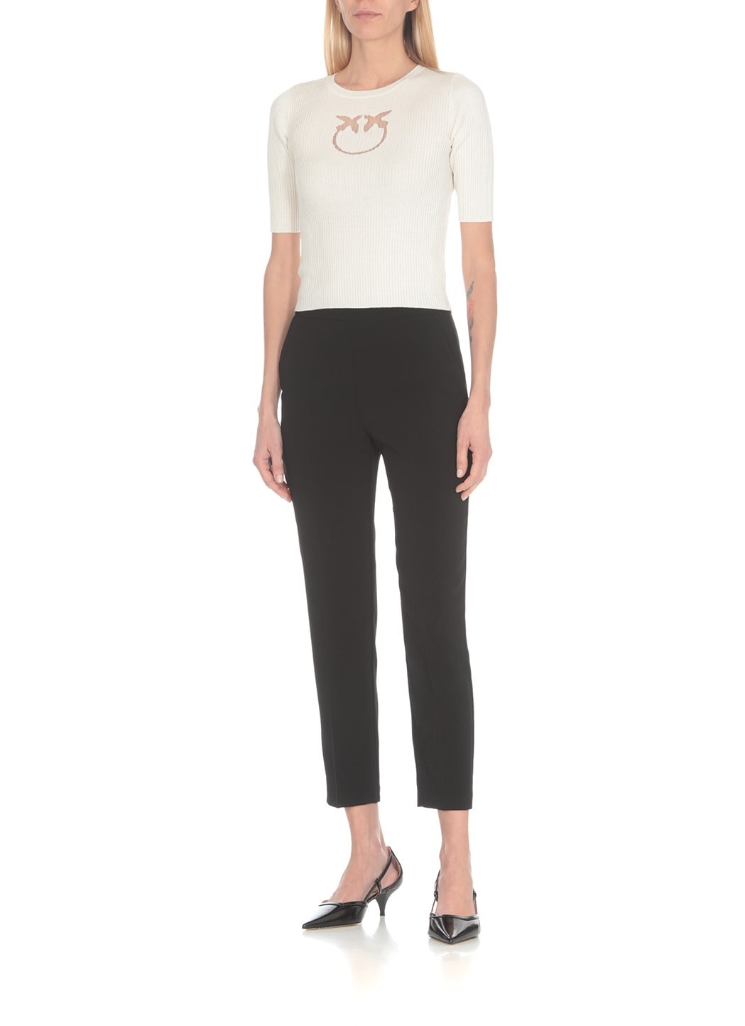 Shop Pinko Parano Trousers In Black