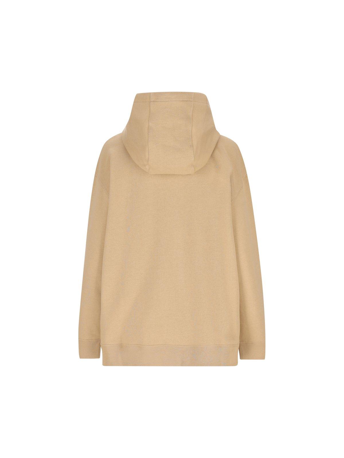 Fendi Beige Regular Fit Hoodie In Beige
