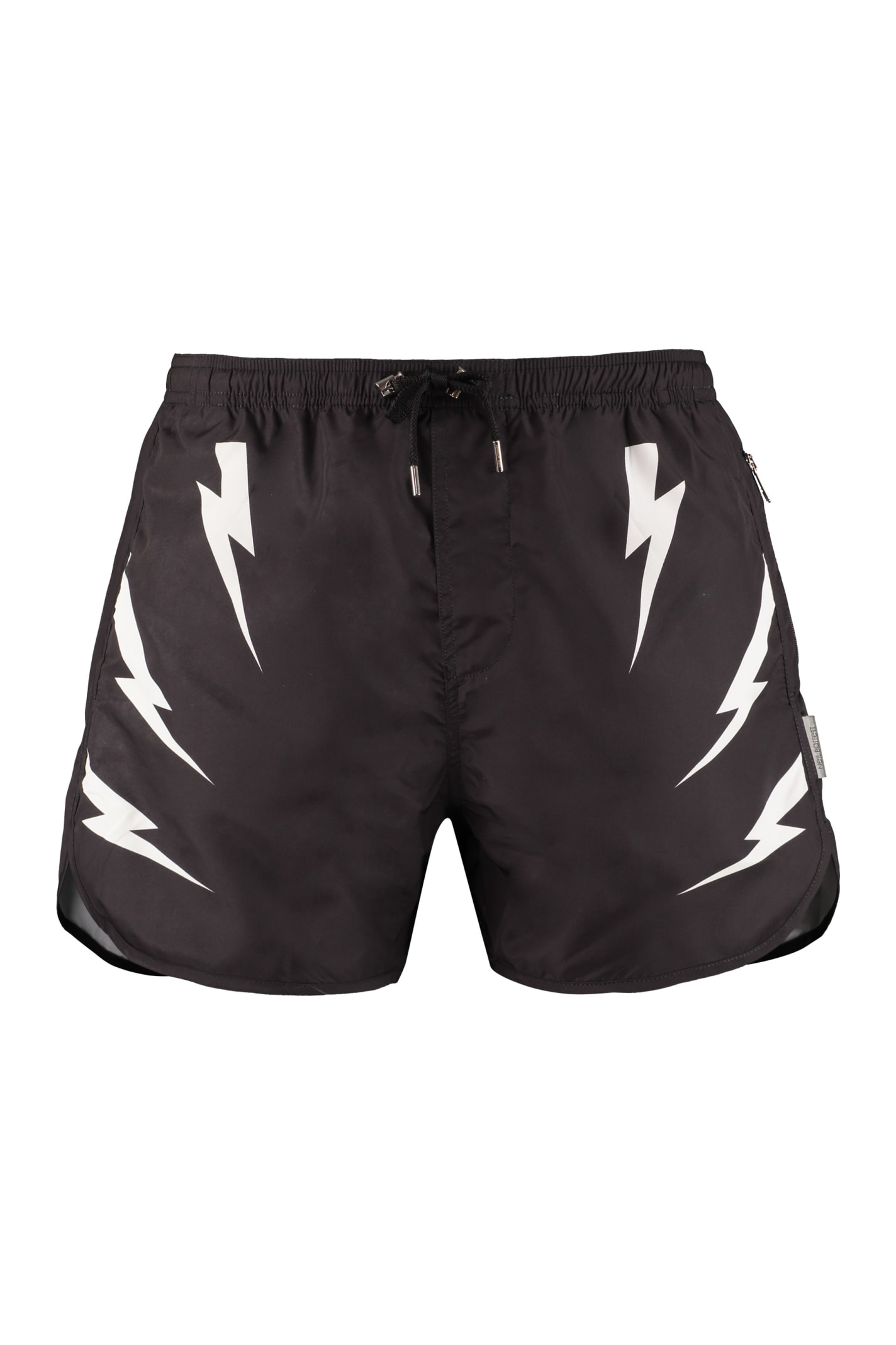 NEIL BARRETT THUNDERBOLT PRINT SWIM SHORTS,11293731