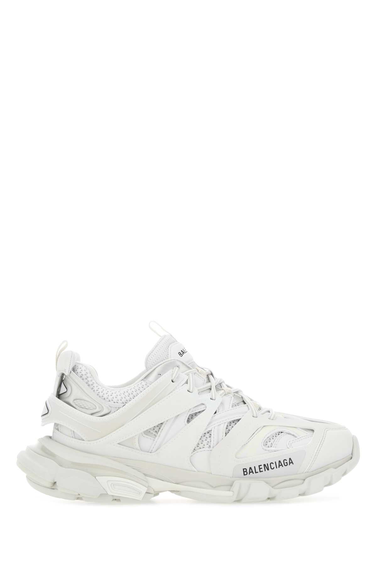 Shop Balenciaga Two-tone Mesh And Nylon Track Sneakers In 9000