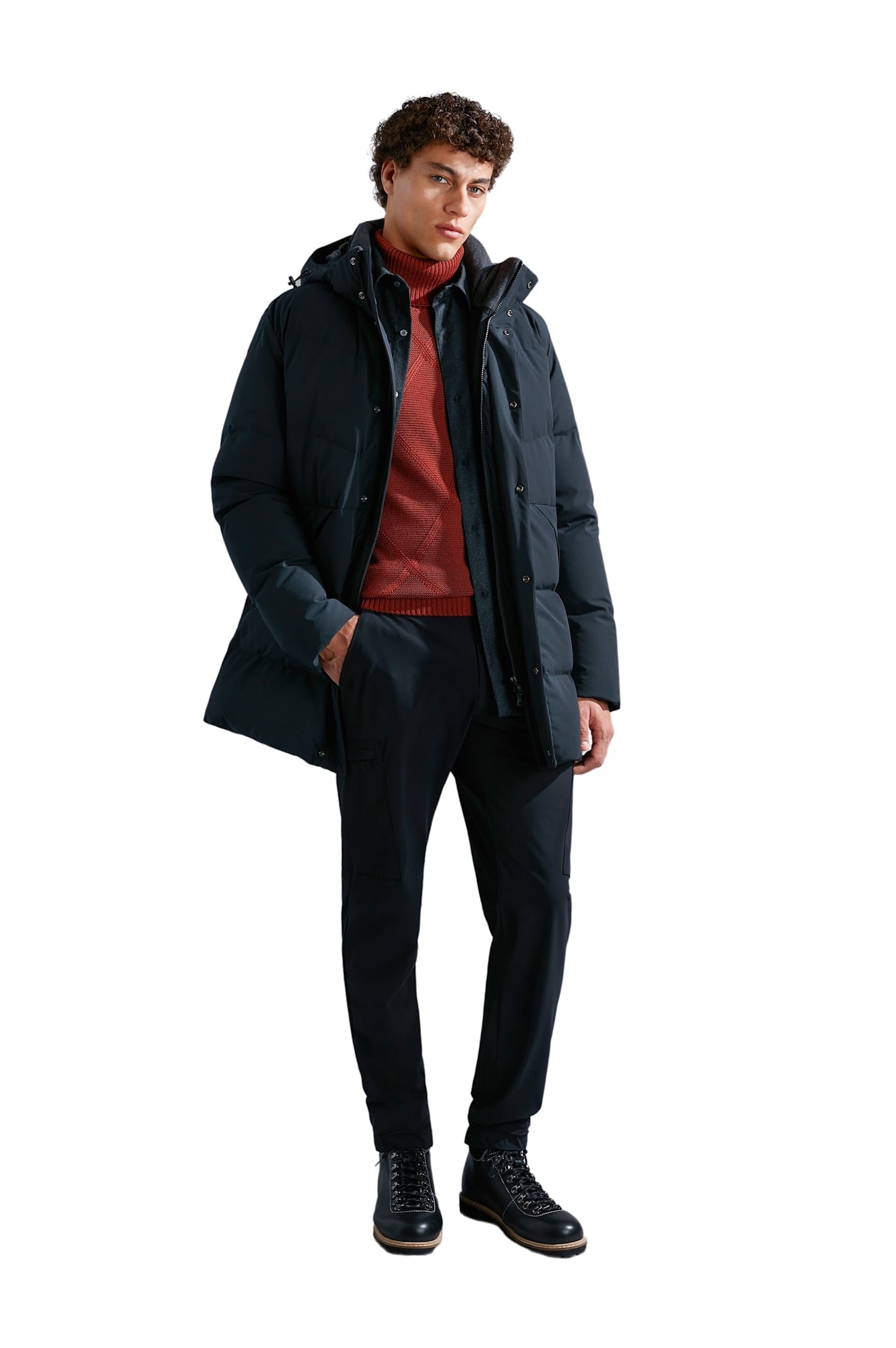 Shop Paul&amp;shark Typhoon Down Parka In Black