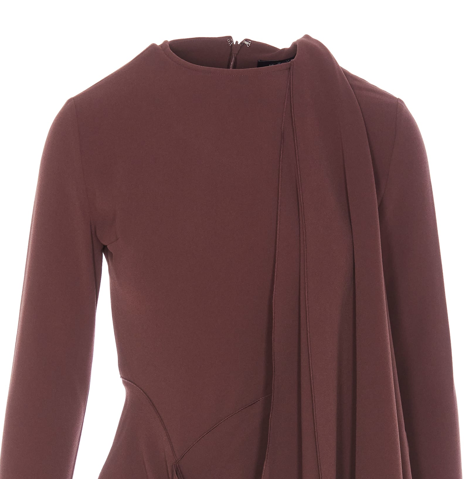 Solace London Dress Woman Brown In Brown