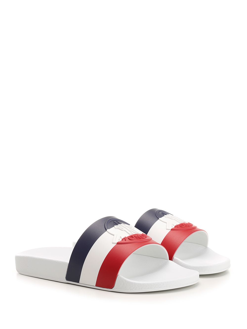 Shop Moncler Brasile Slide In White