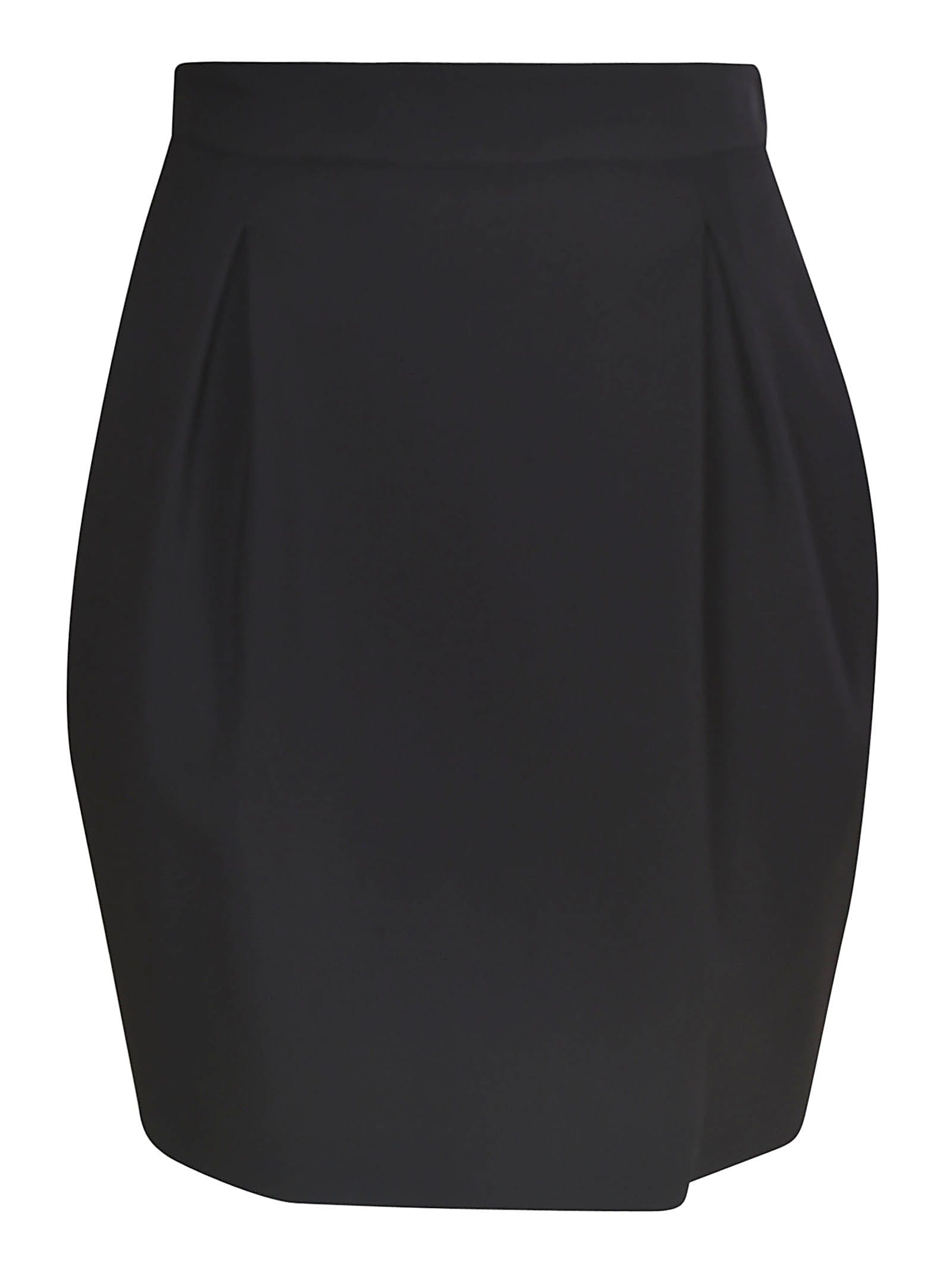 Versace Rear Zip Skirt In Black