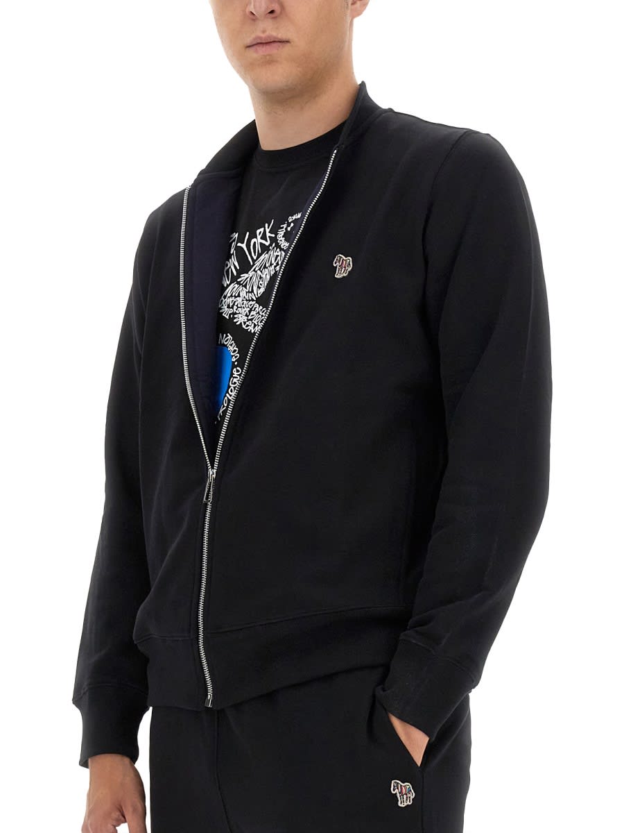 Shop Ps By Paul Smith Zip Sweatshirt. In Black