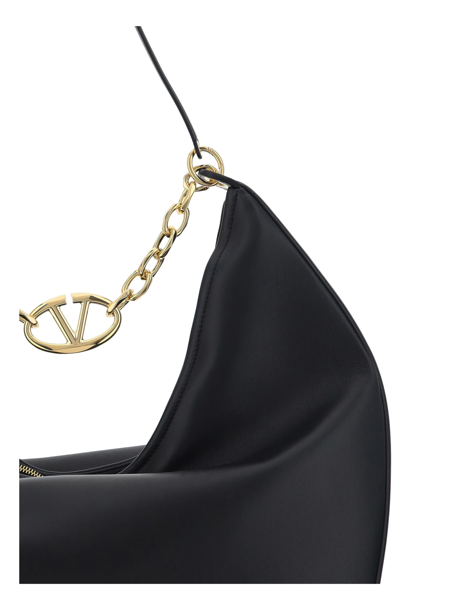 Shop Valentino Vlogo Shoulder Bag In Nero