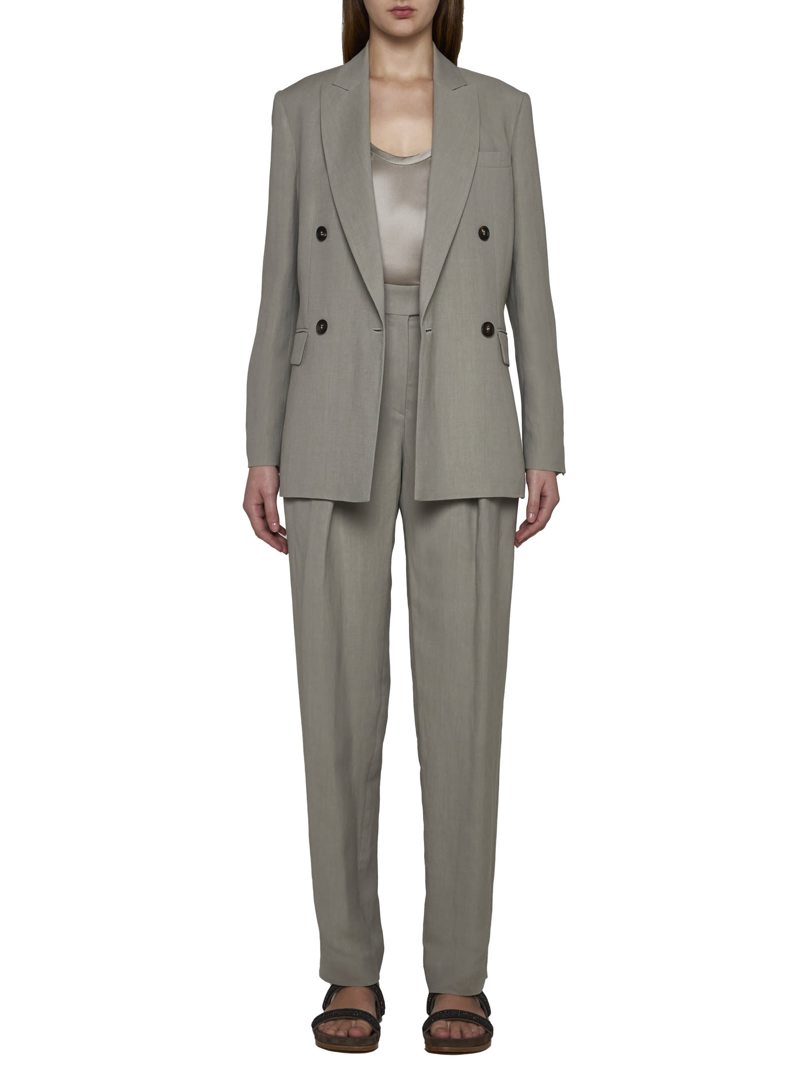 Shop Brunello Cucinelli Blazer In Jackfruit