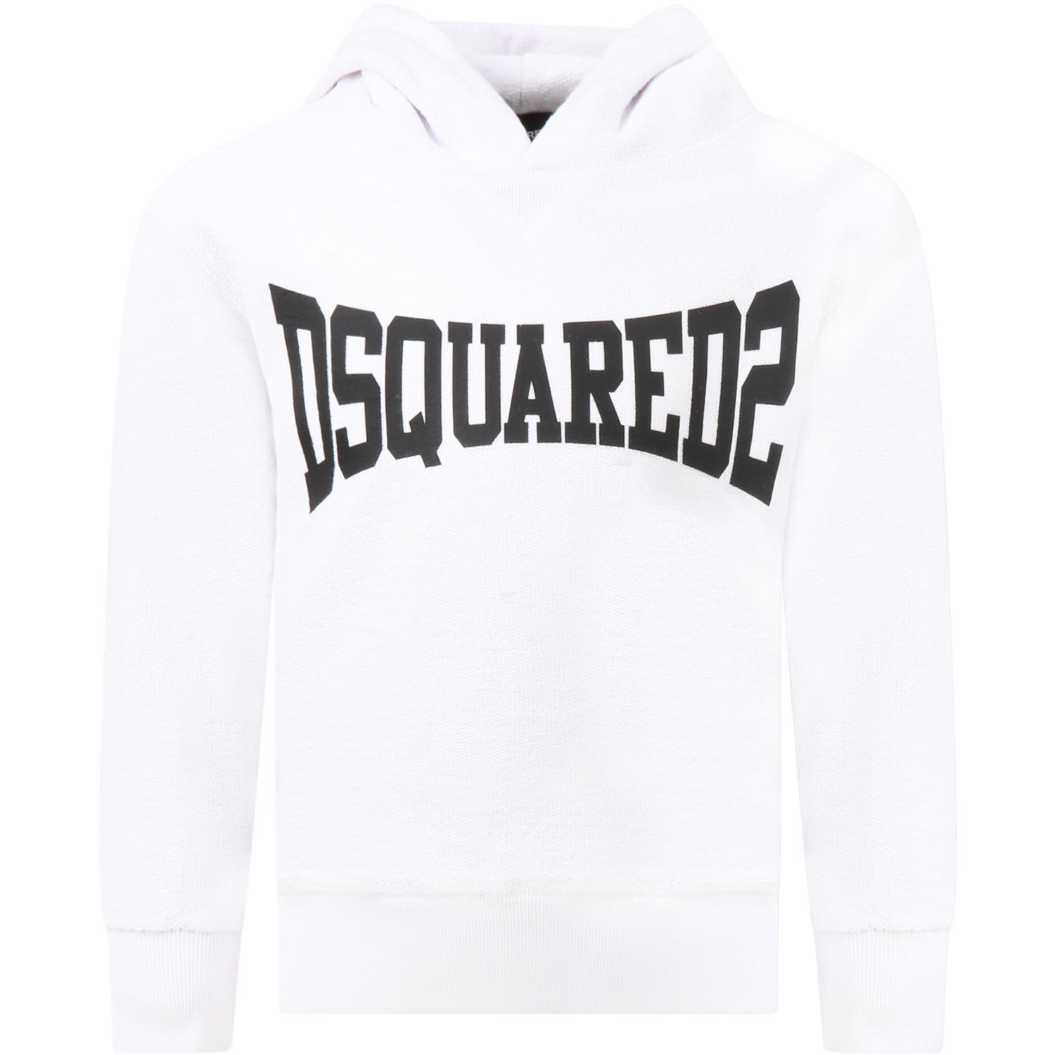 Dsquared2 White Sweatshirt For Boy With Logo