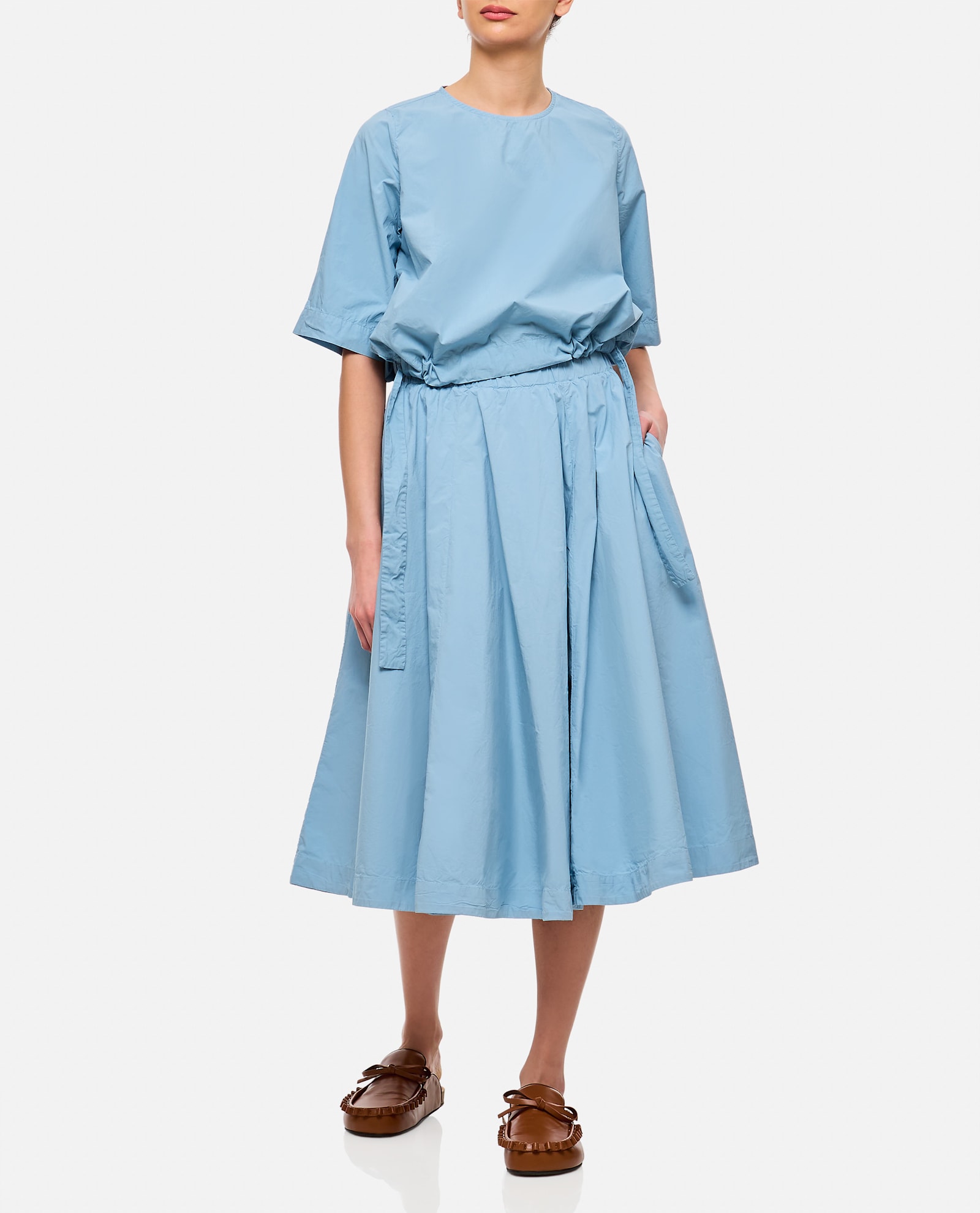 Casey Casey Blue Petit Soleil Midi Skirt In Clear Blue