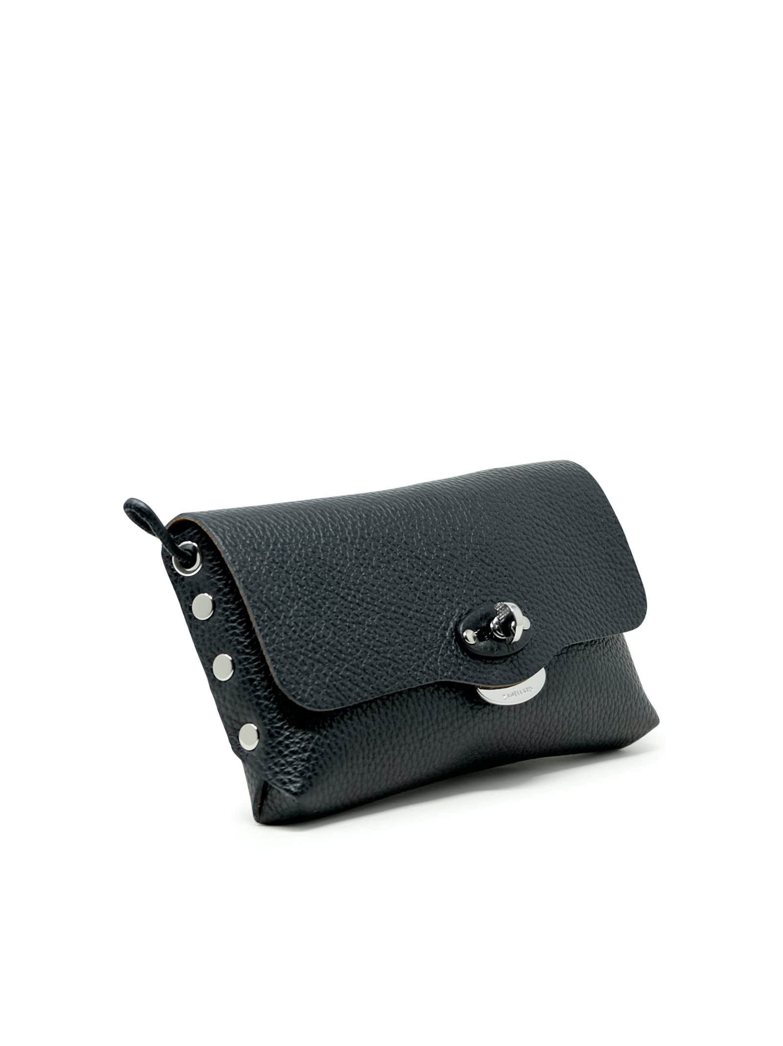 Zanellato 068331-0040000-z0001 Black Lettera Daily S Leather Clutch In Black