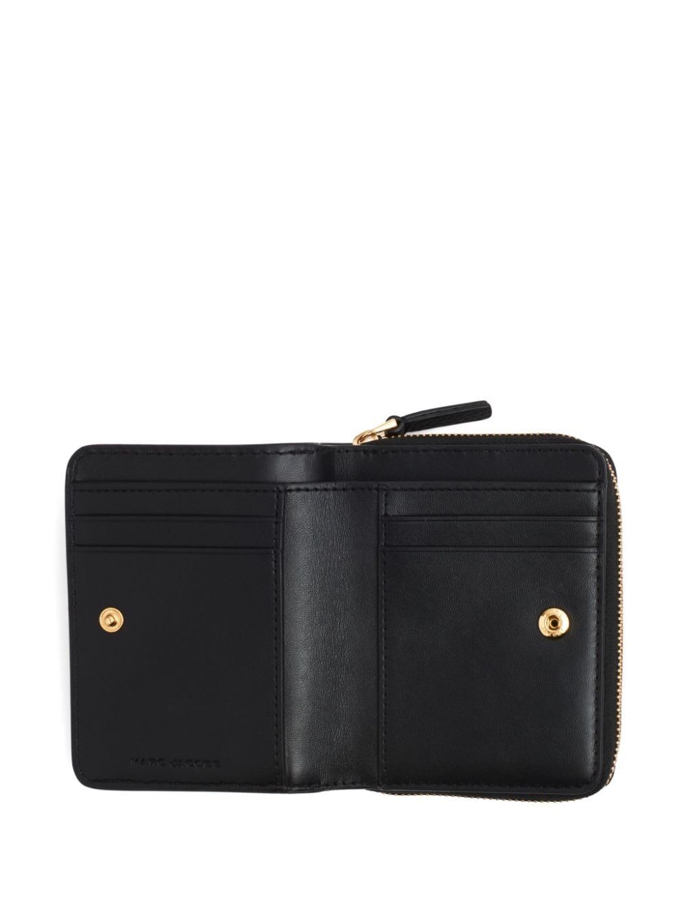 Shop Marc Jacobs The Mini Compact Wallet In Black