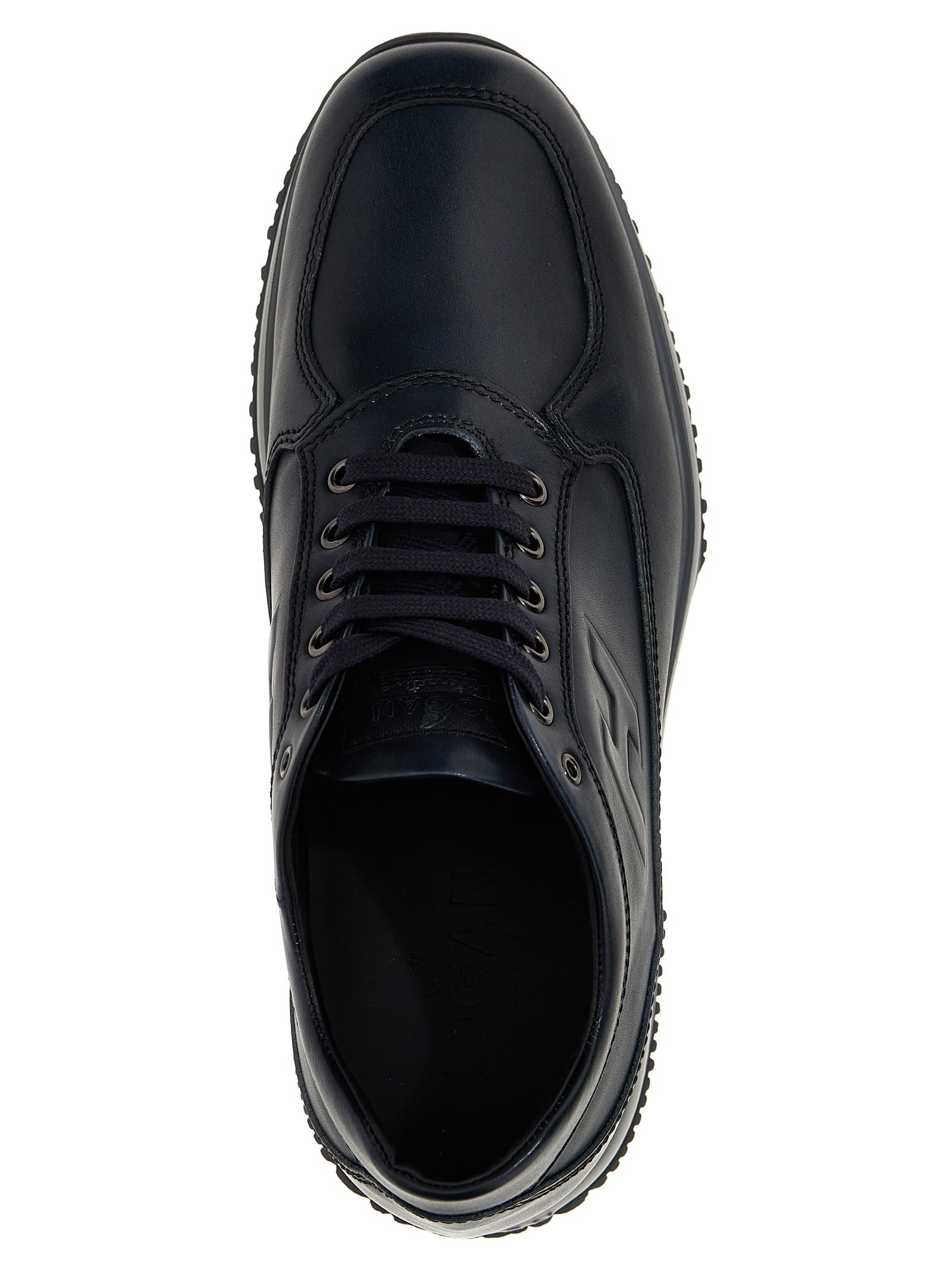 Shop Hogan Interactive H Sneakers In Black