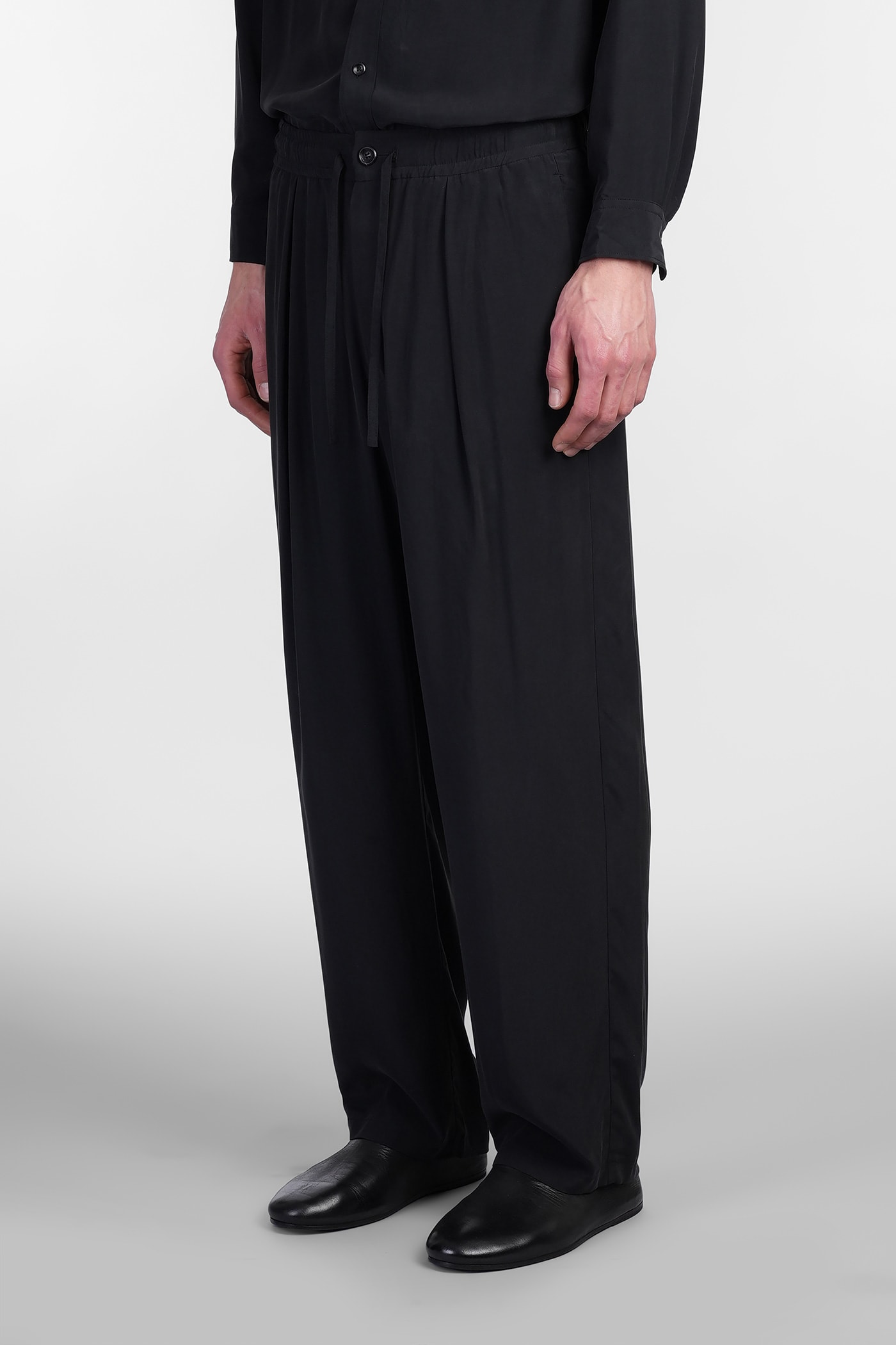 Attachment Pants In Black Polyamide Polyester In Black