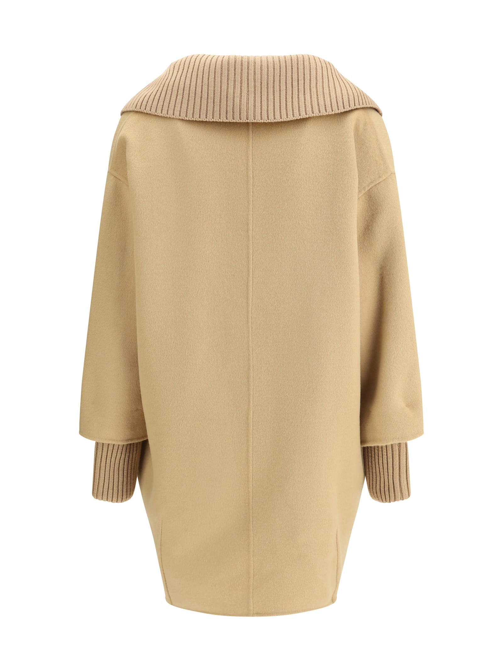 P.a.r.o.s.h P. A.r. O.s. H. Double-breasted Beige Coat In Nude