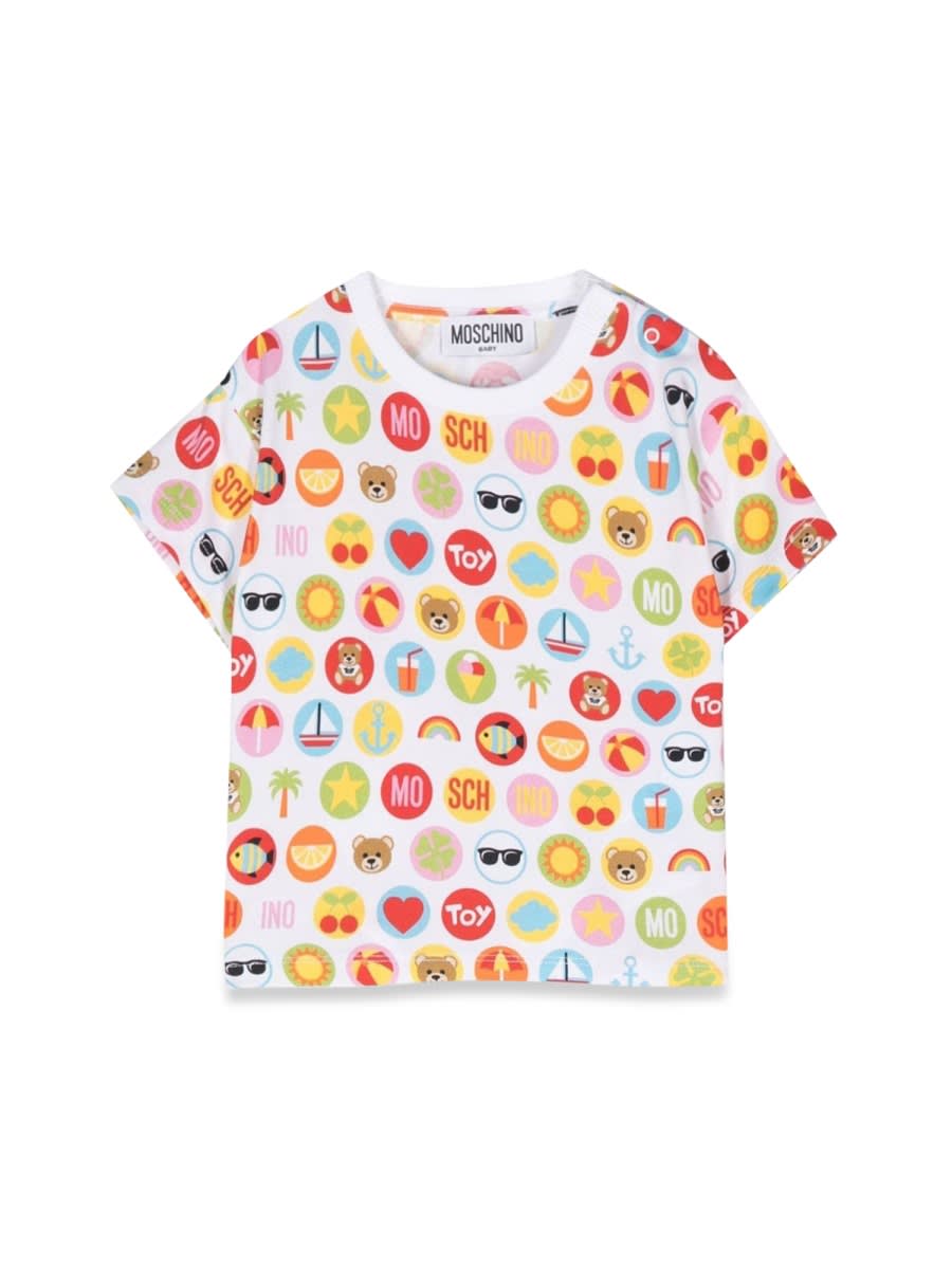 Moschino T-shirt Prints Circles In Multicolour