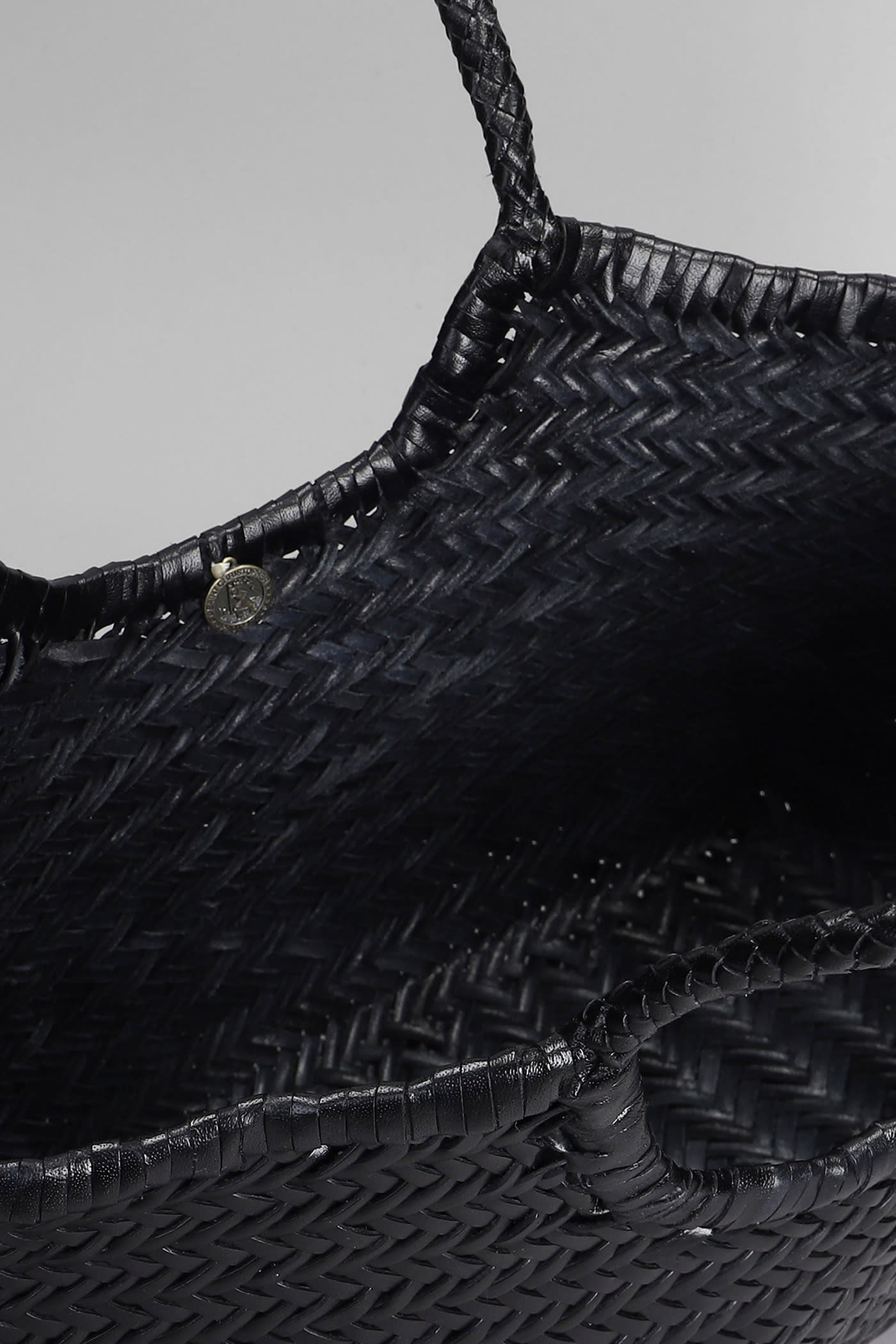 Shop Dragon Diffusion Nantucket Basket Big Tote In Black Leather