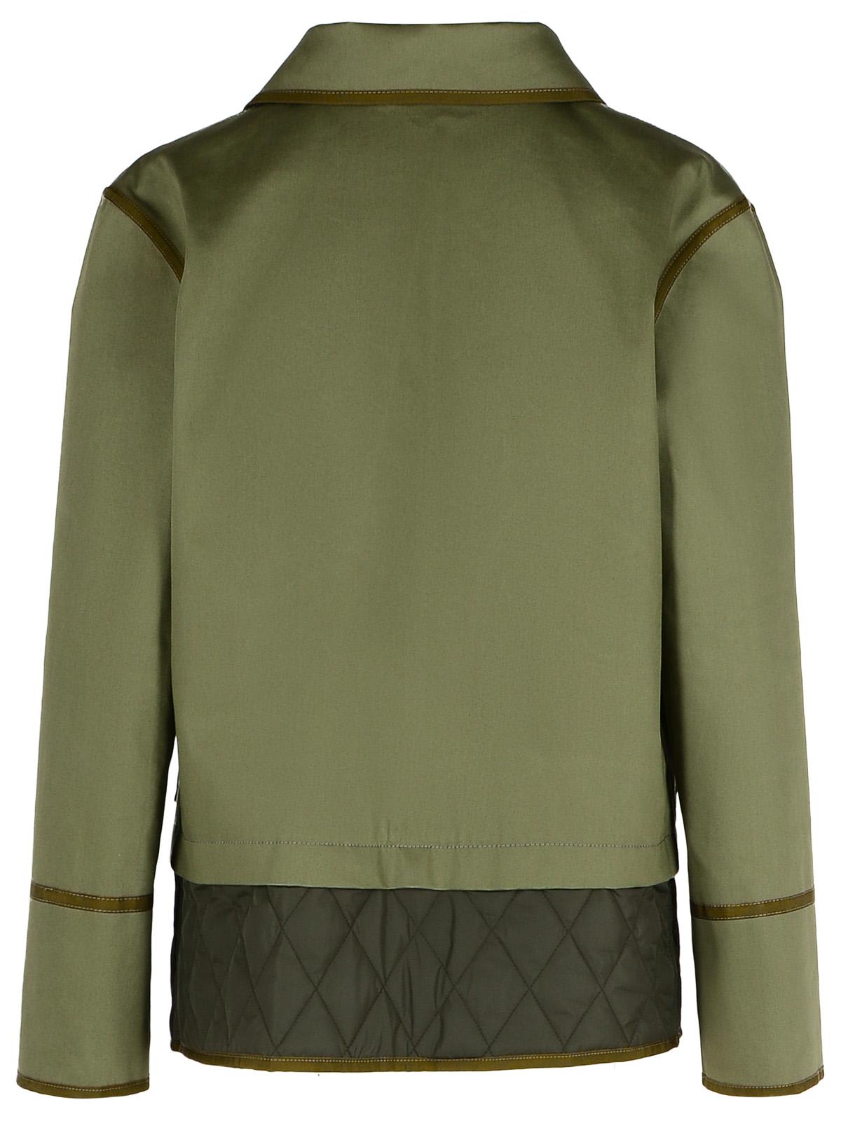 Fay Green Cotton Blend Jacket In Green