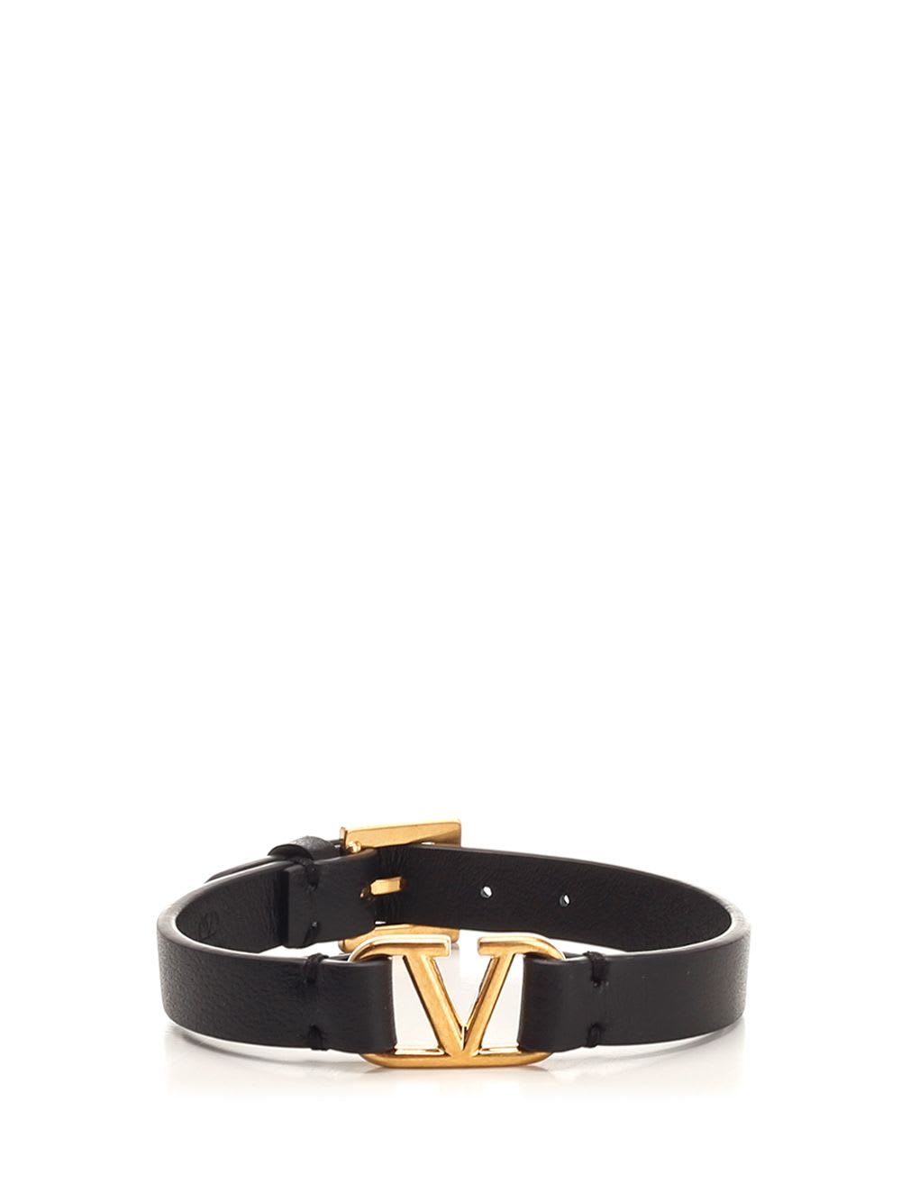 Shop Valentino Vlogo Bracelet In Nero