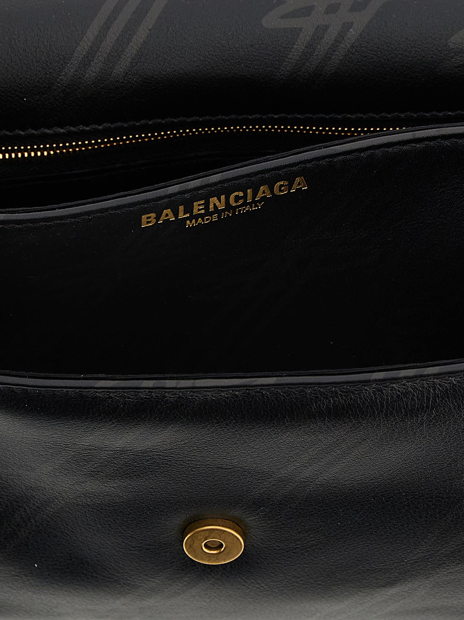 Balenciaga Mini Shoulder Bag Chain Strap In Black