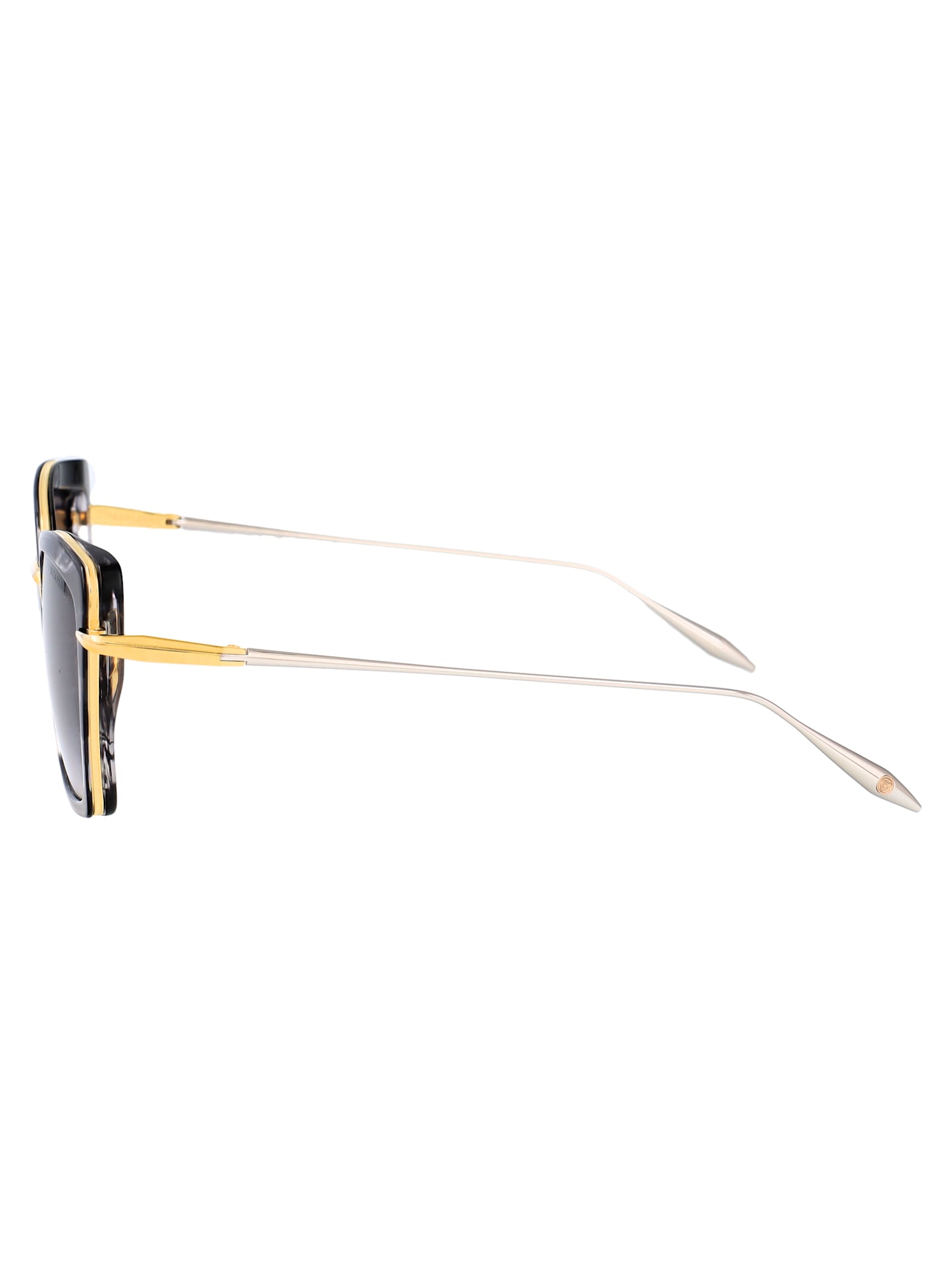 Dita Perplexer Sunglasses In Black Haze - Yellow Gold W/ Dark Grey To Clear Gradient