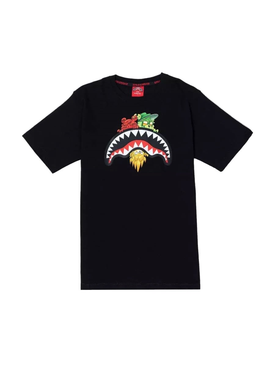 Sprayground Sharks In Paris T-shirt In Multi