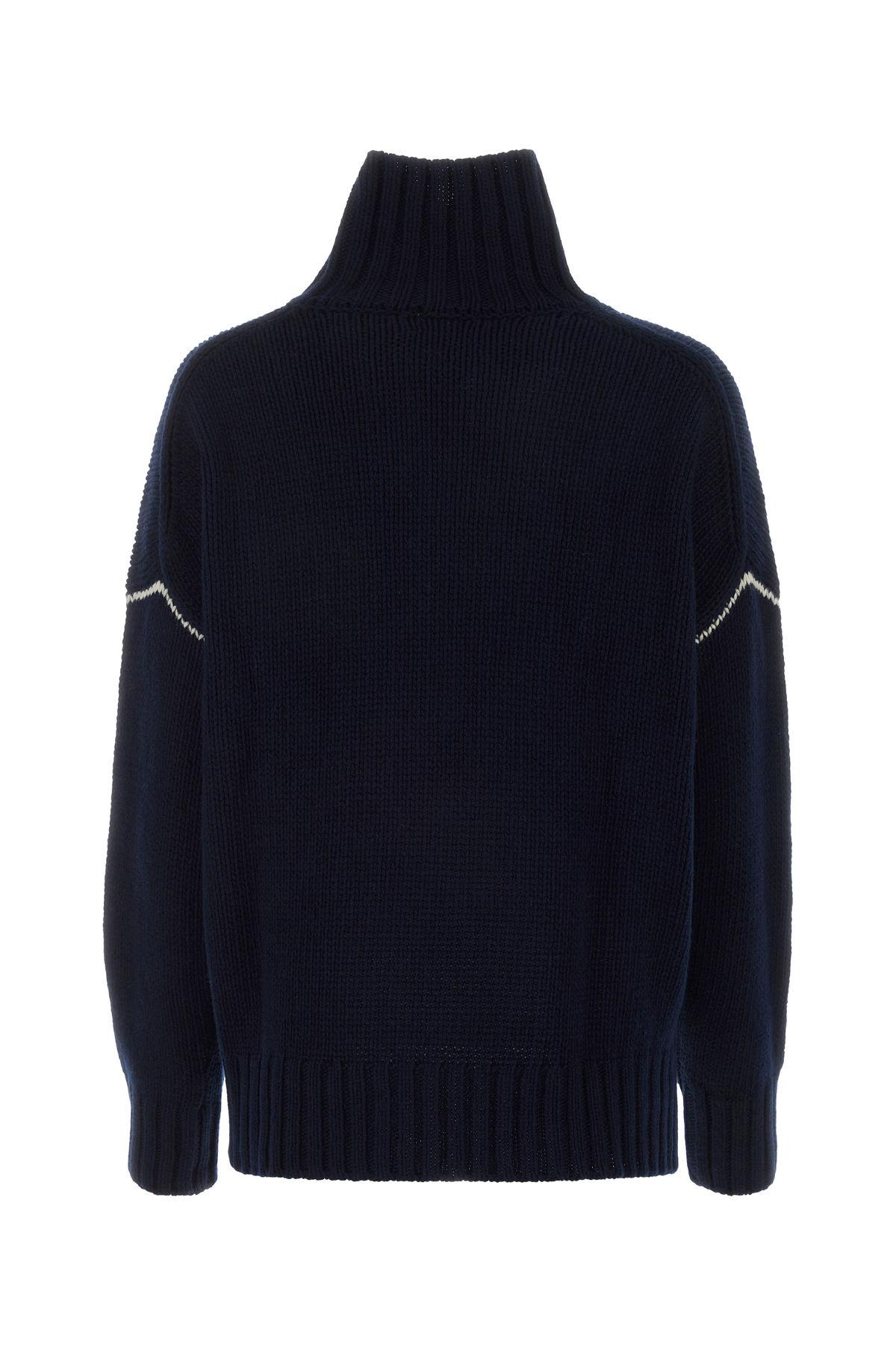 Shop Woolrich Midnight Blue Wool Sweater