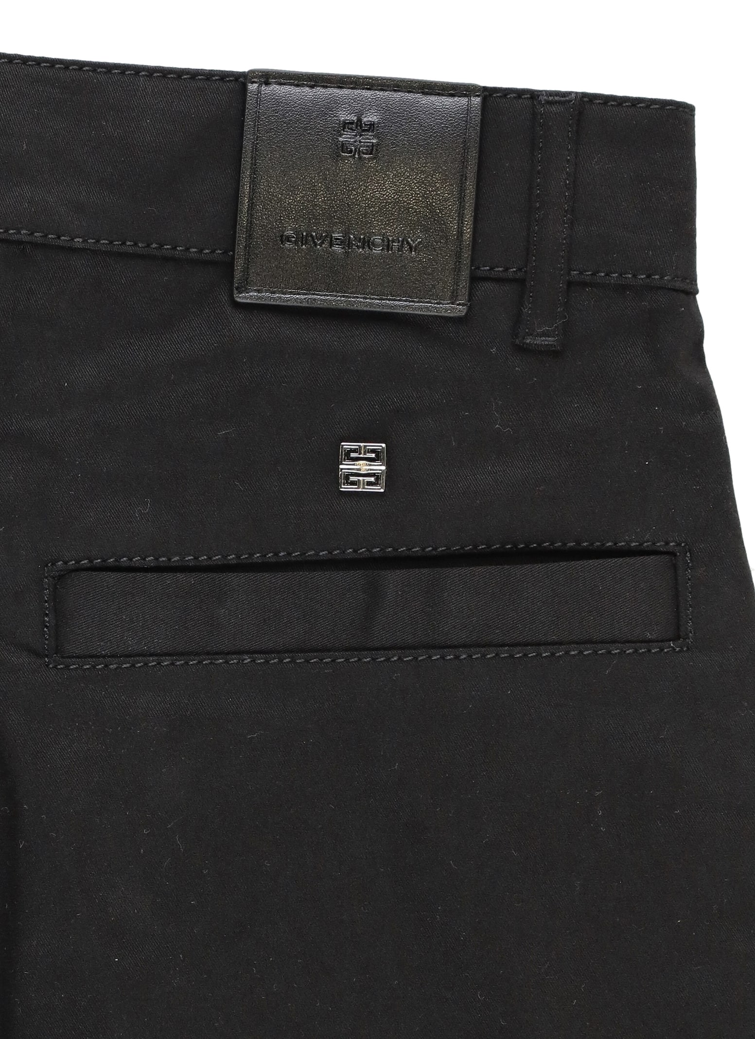 Shop Givenchy Cotton Cargo Trousers In Black