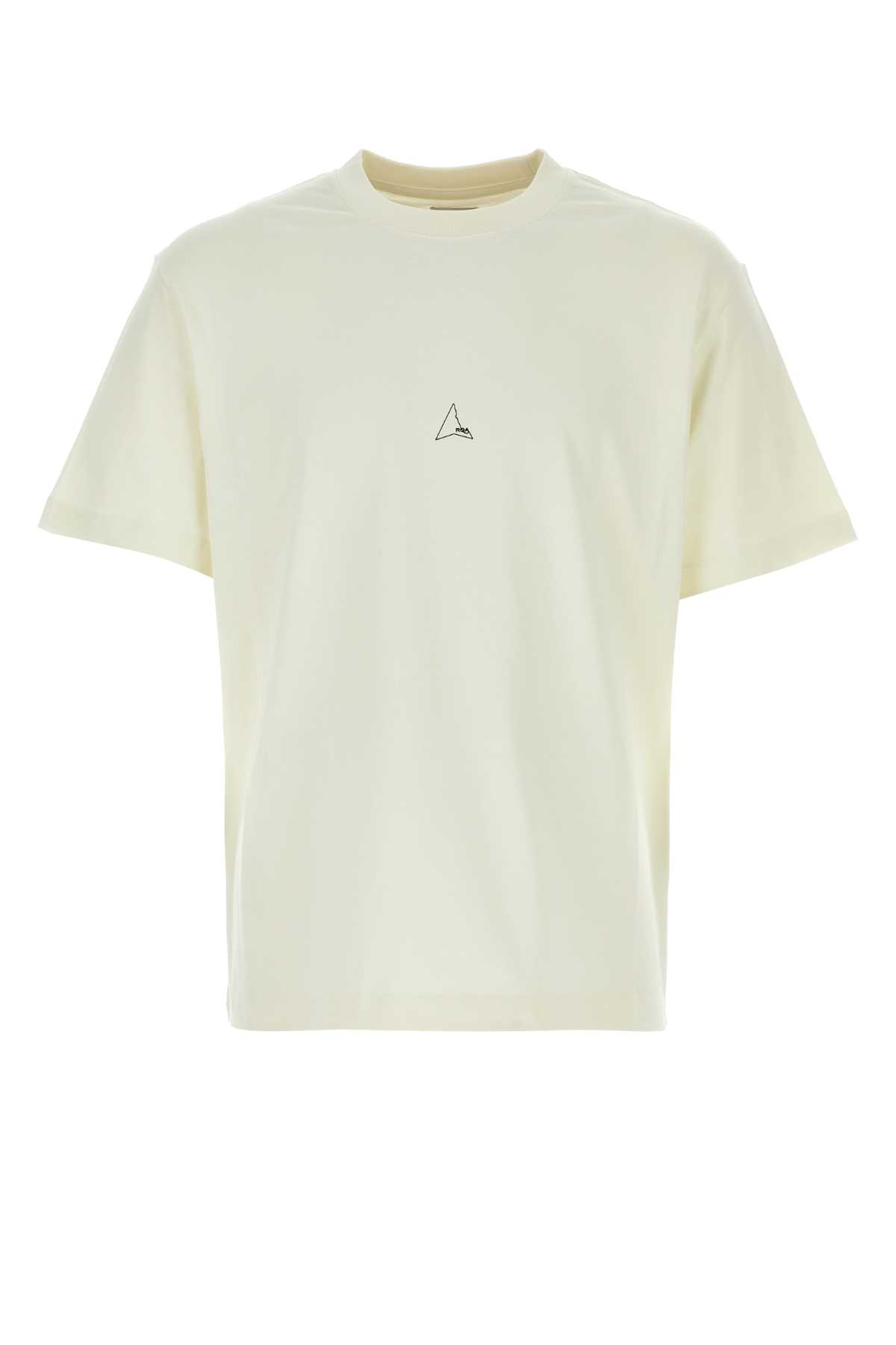 Shop Roa White Cotton T-shirt In Wth0005