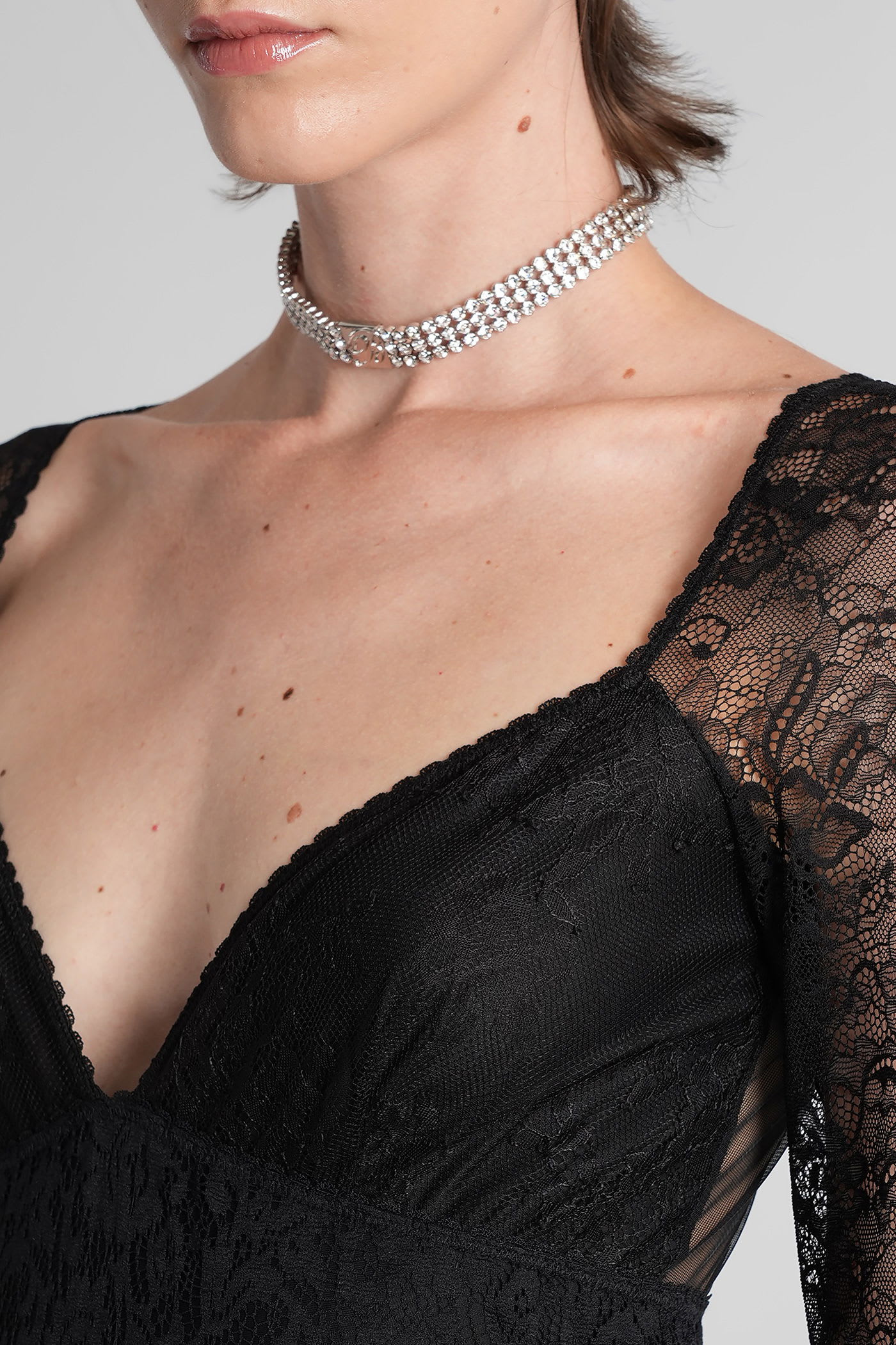 Blumarine Long Dress In Black