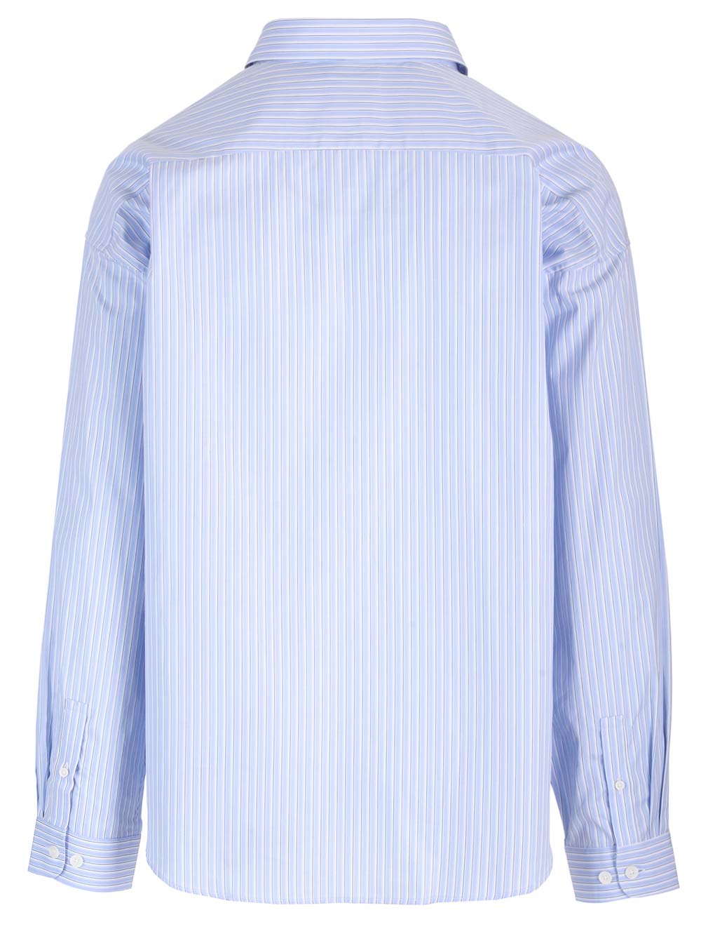 Shop Givenchy Striped Button-down Shirt In Azure