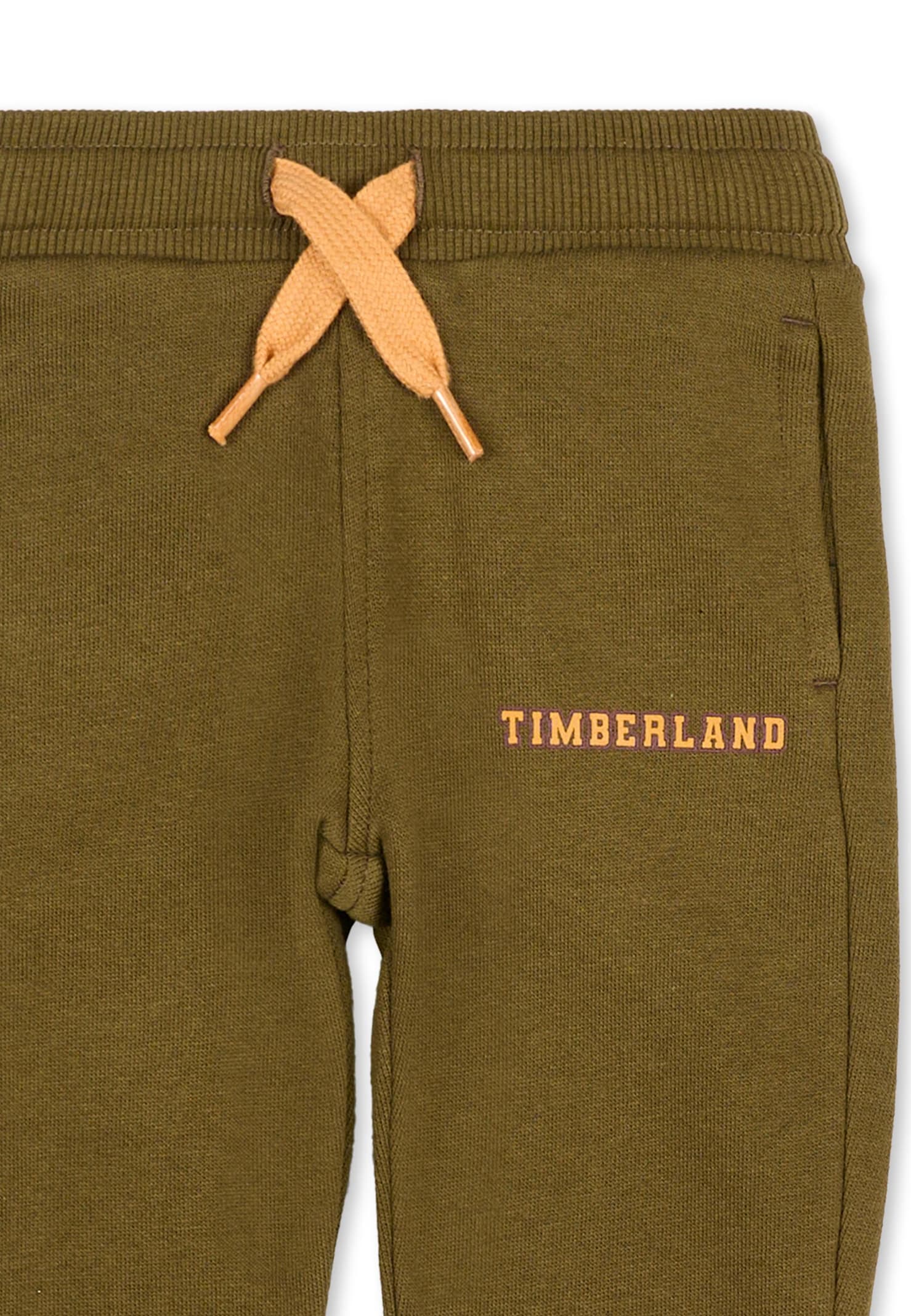Timberland Green Sweatshirt For Baby Boy With Logo In Green