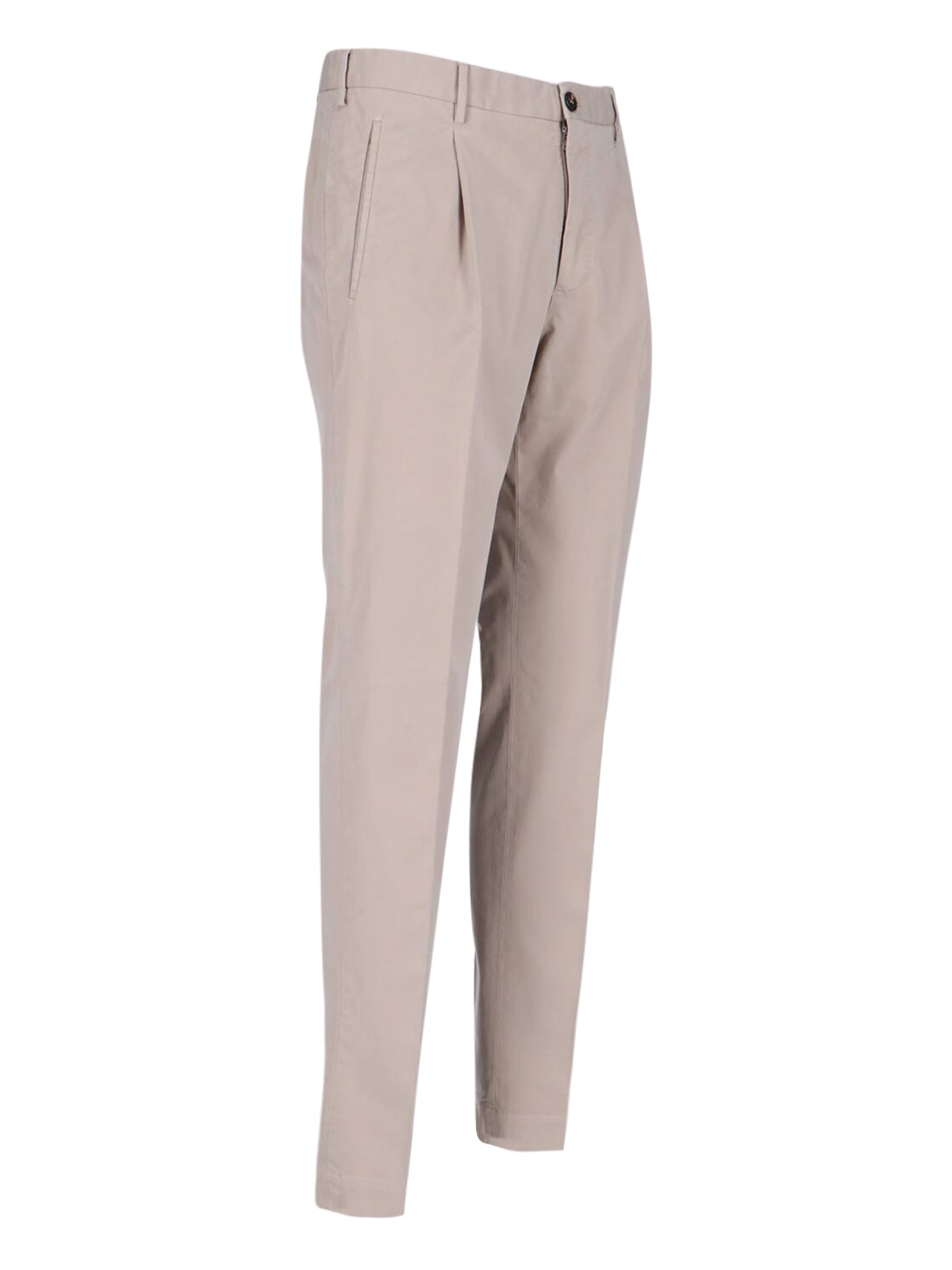 Incotex Straight Leg Trousers With Belt Loops In Beige