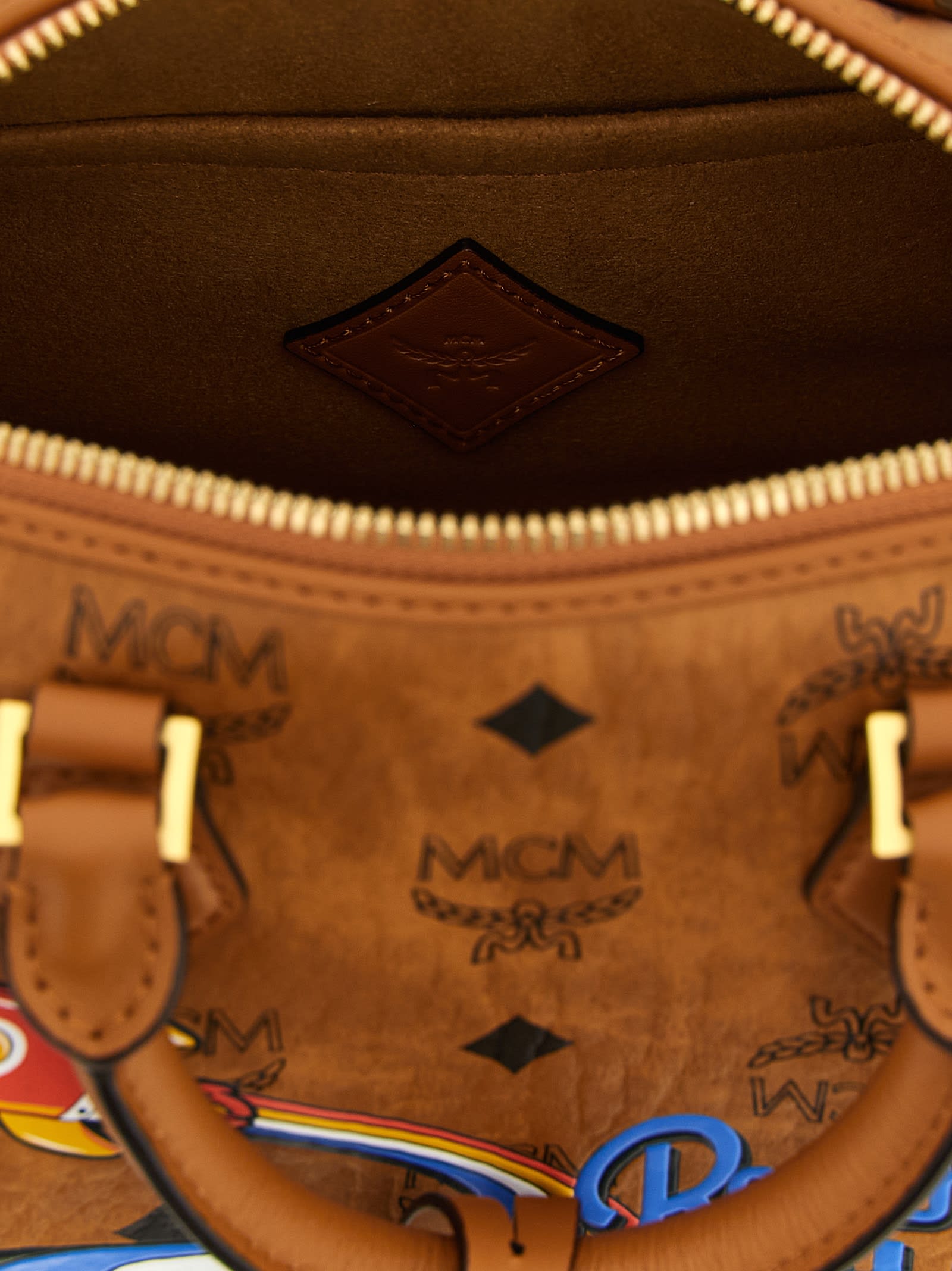 Mcm Ella Boston Top Case In Brown