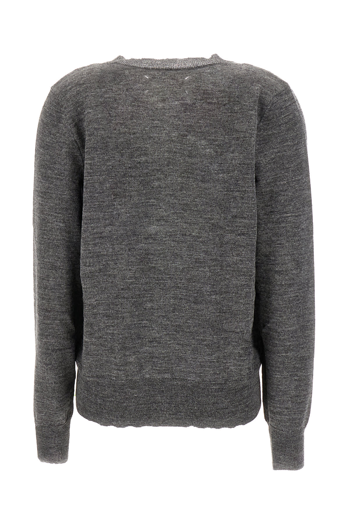 MAISON MARGIELA DARK GREY WOOL OVERSIZE CARDIGAN 