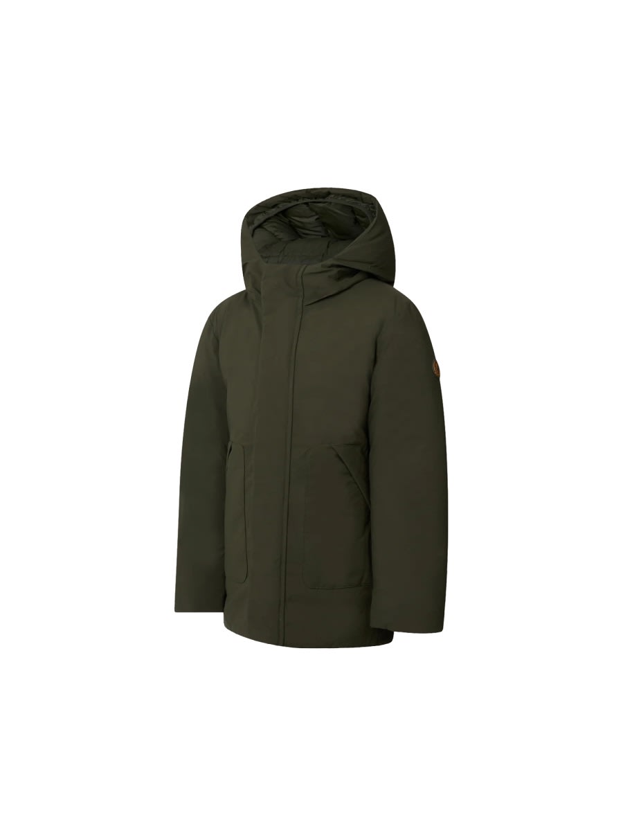 Save The Duck Hooded Padded Jacket In Green