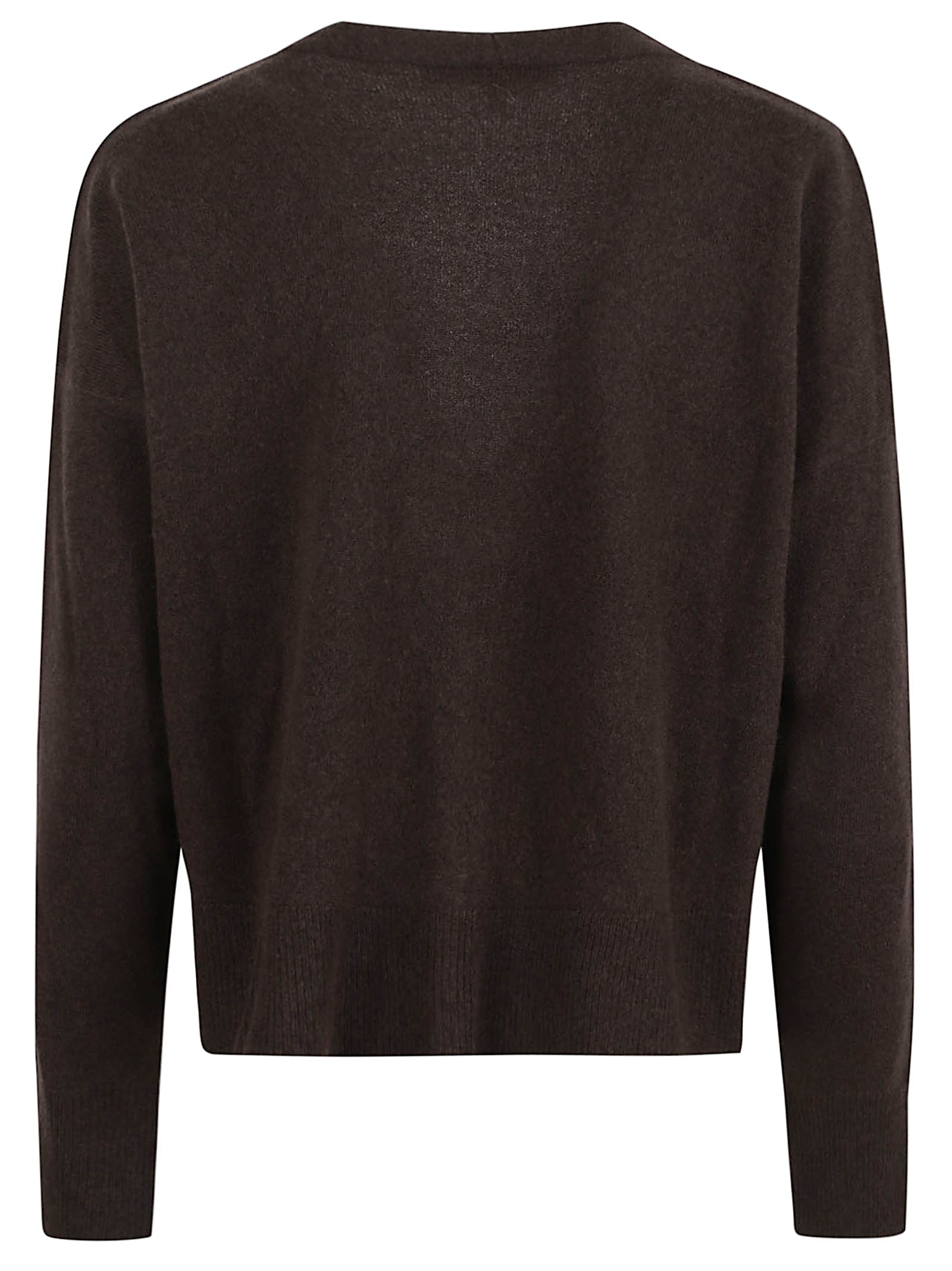 Antonelli V-neck Wool Cardigan In Brown