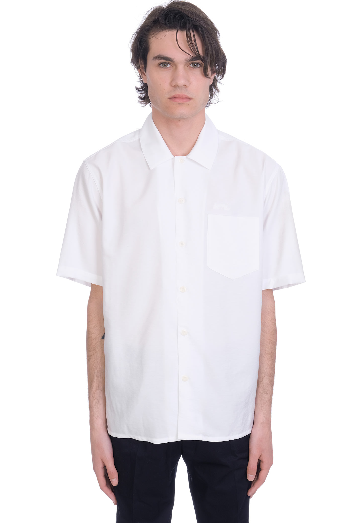Ami Alexandre Mattiussi Shirt In White Viscose