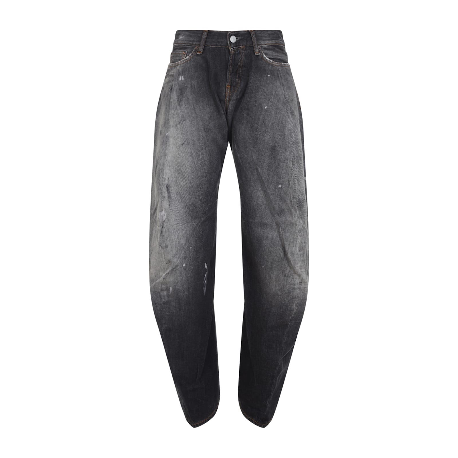 Acne Studios 2006f Distressed Wide-leg Jeans In Black