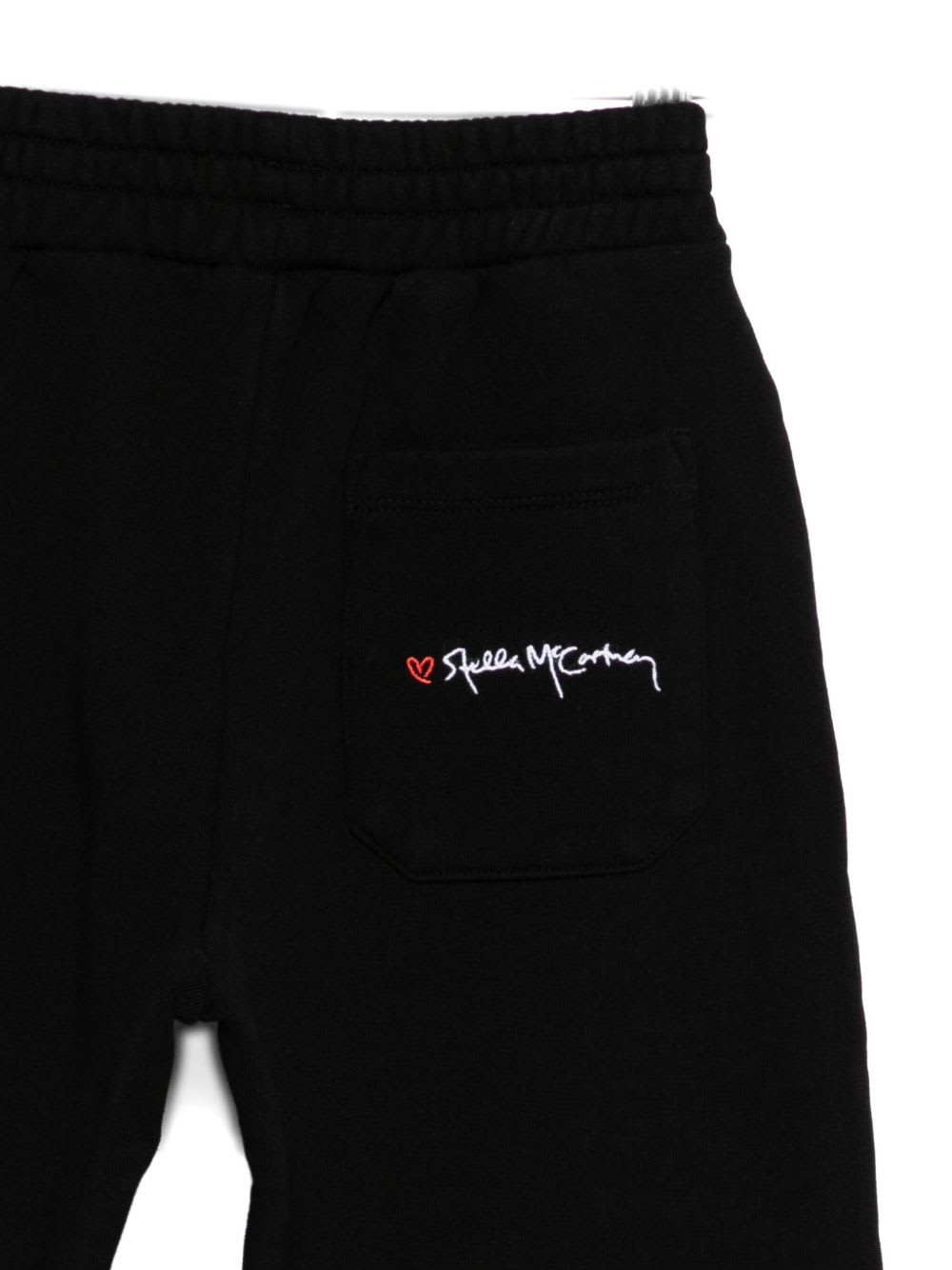 Stella Mccartney Kids Embroidered-logo Sweatpants In Black