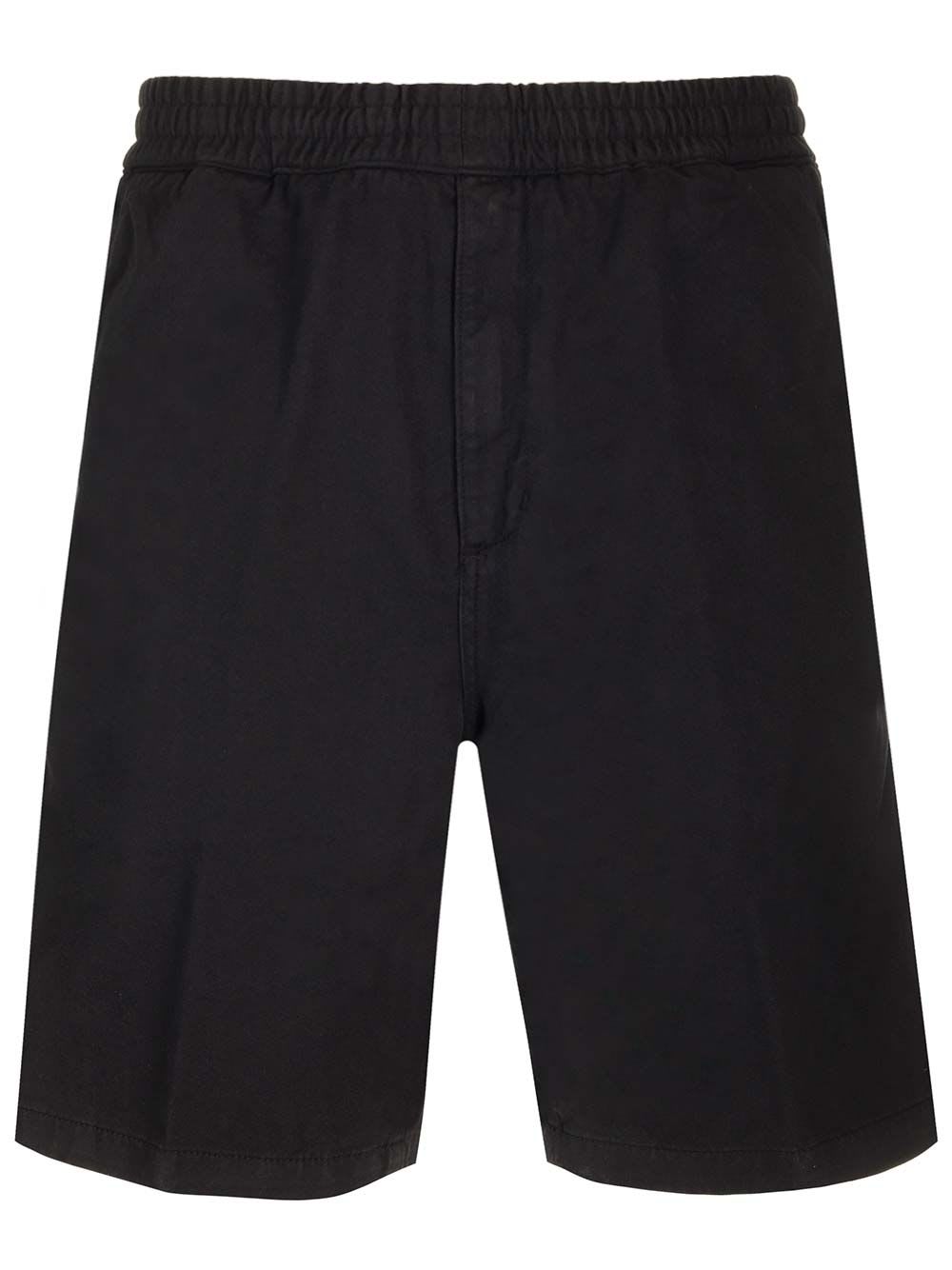 Carhartt Flint Short Shorts In Black Cotton